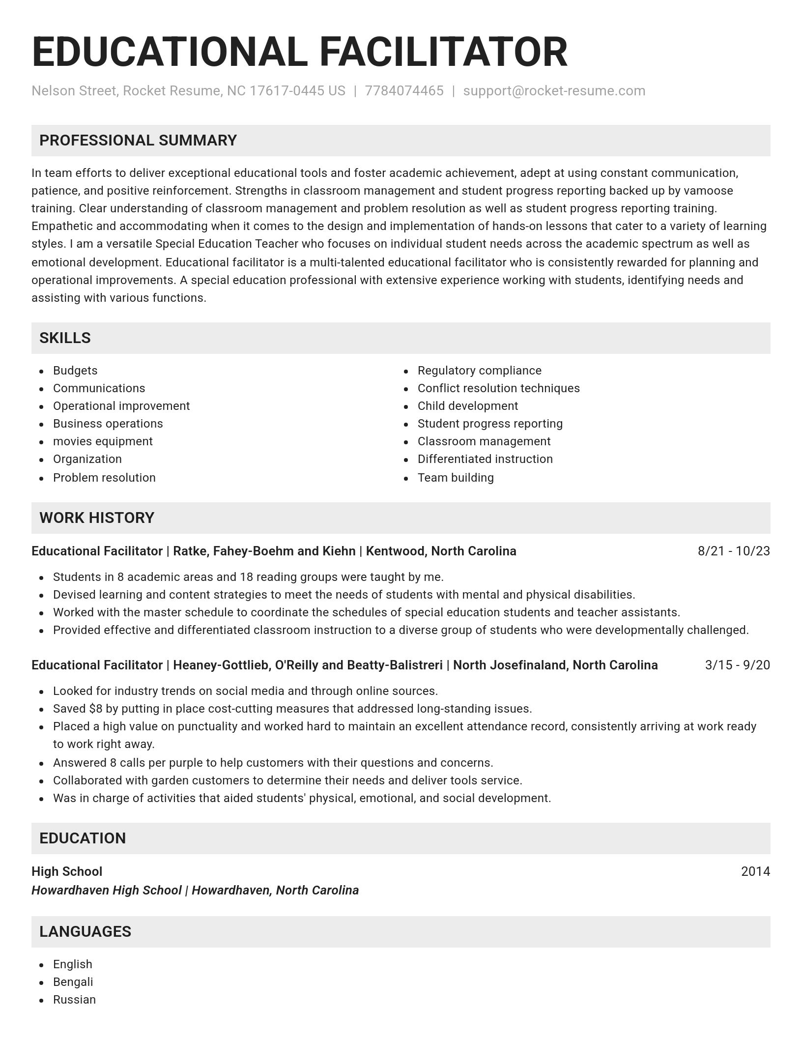 Genius resume template