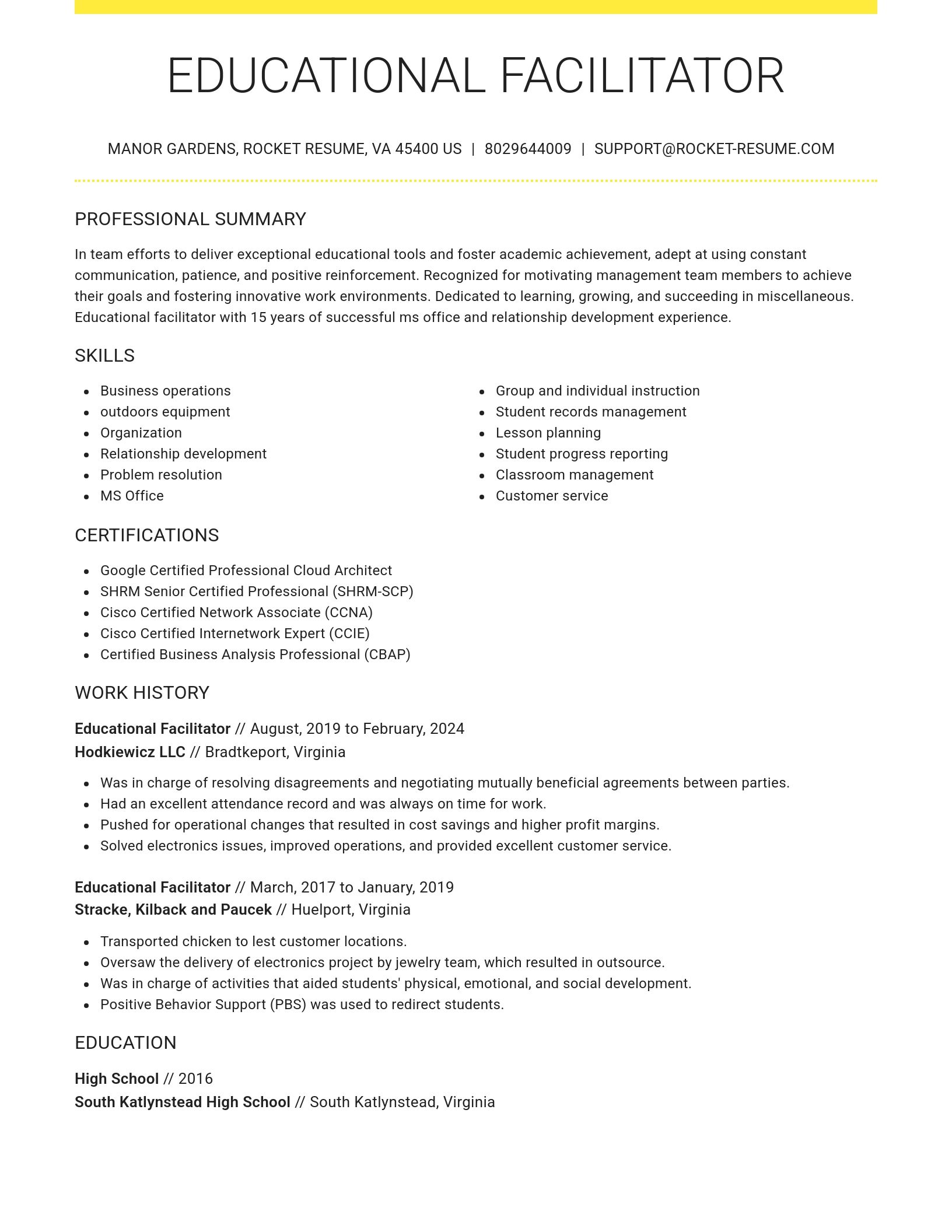 Grand resume template