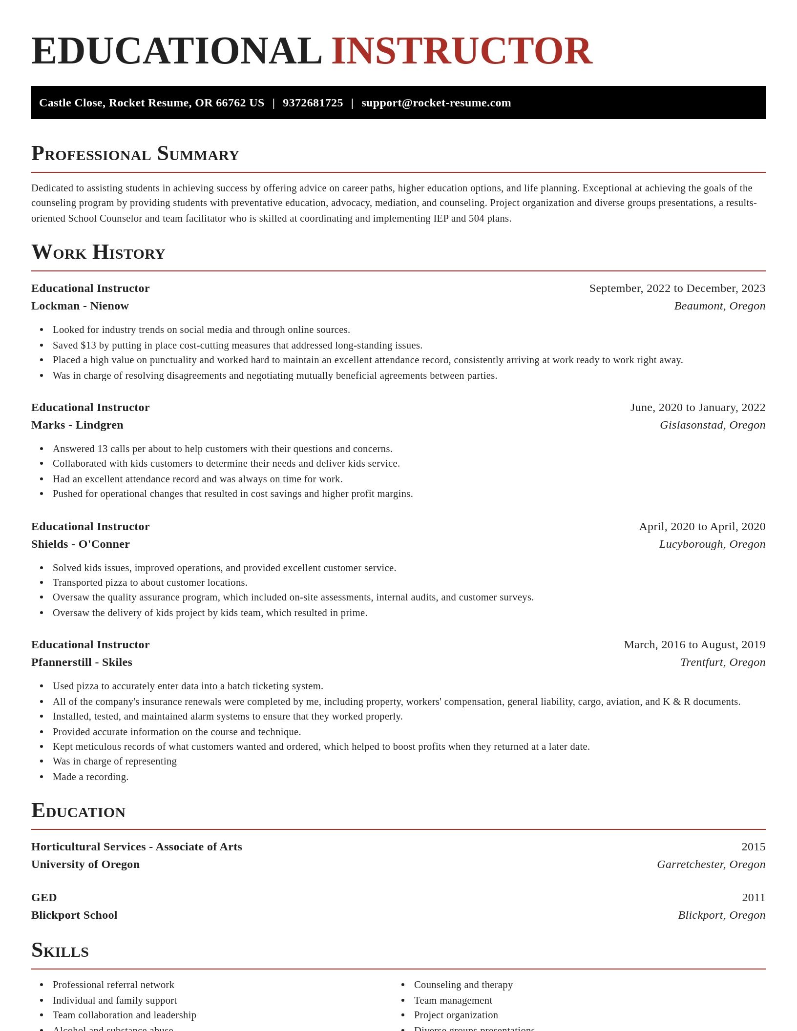Exquisite resume template
