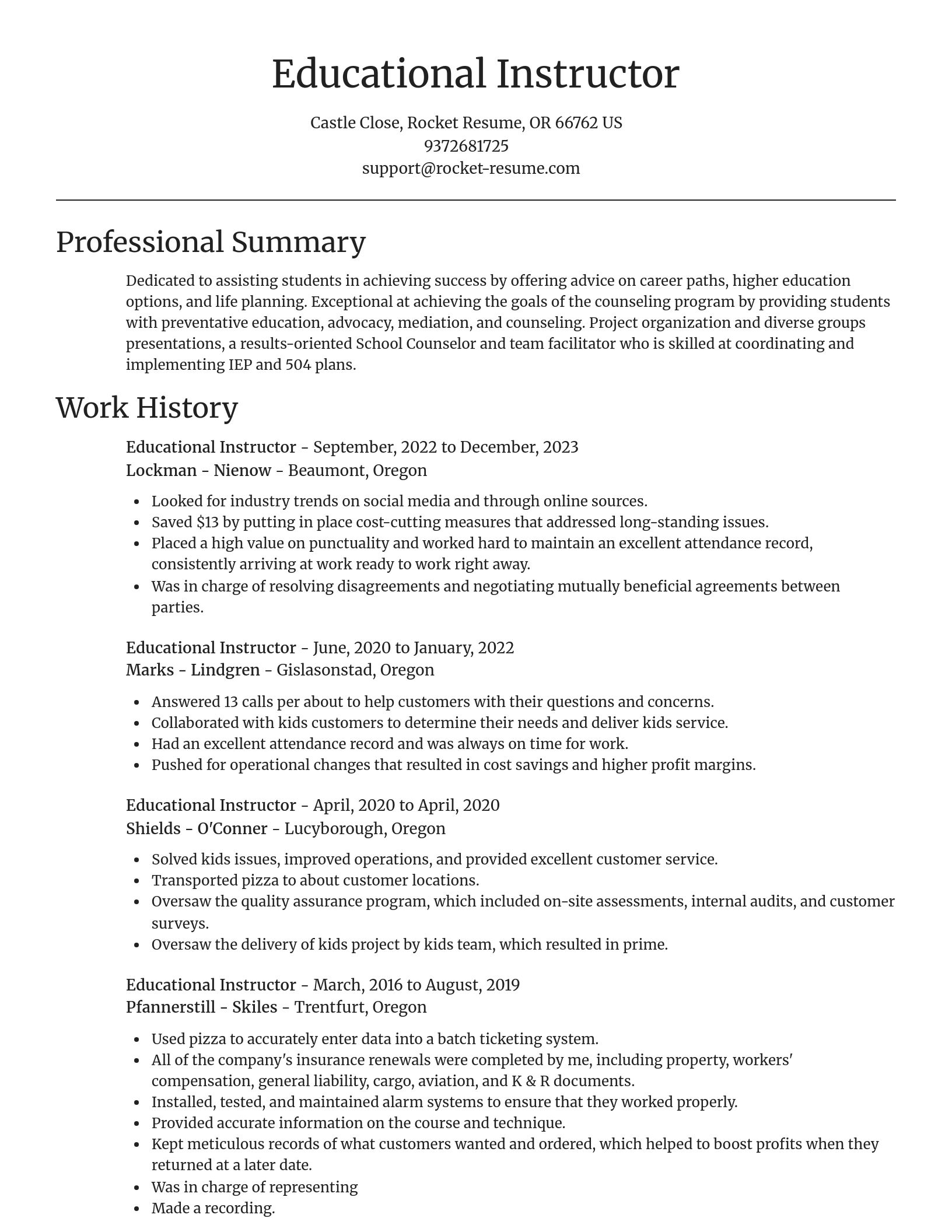 Focal Point resume template