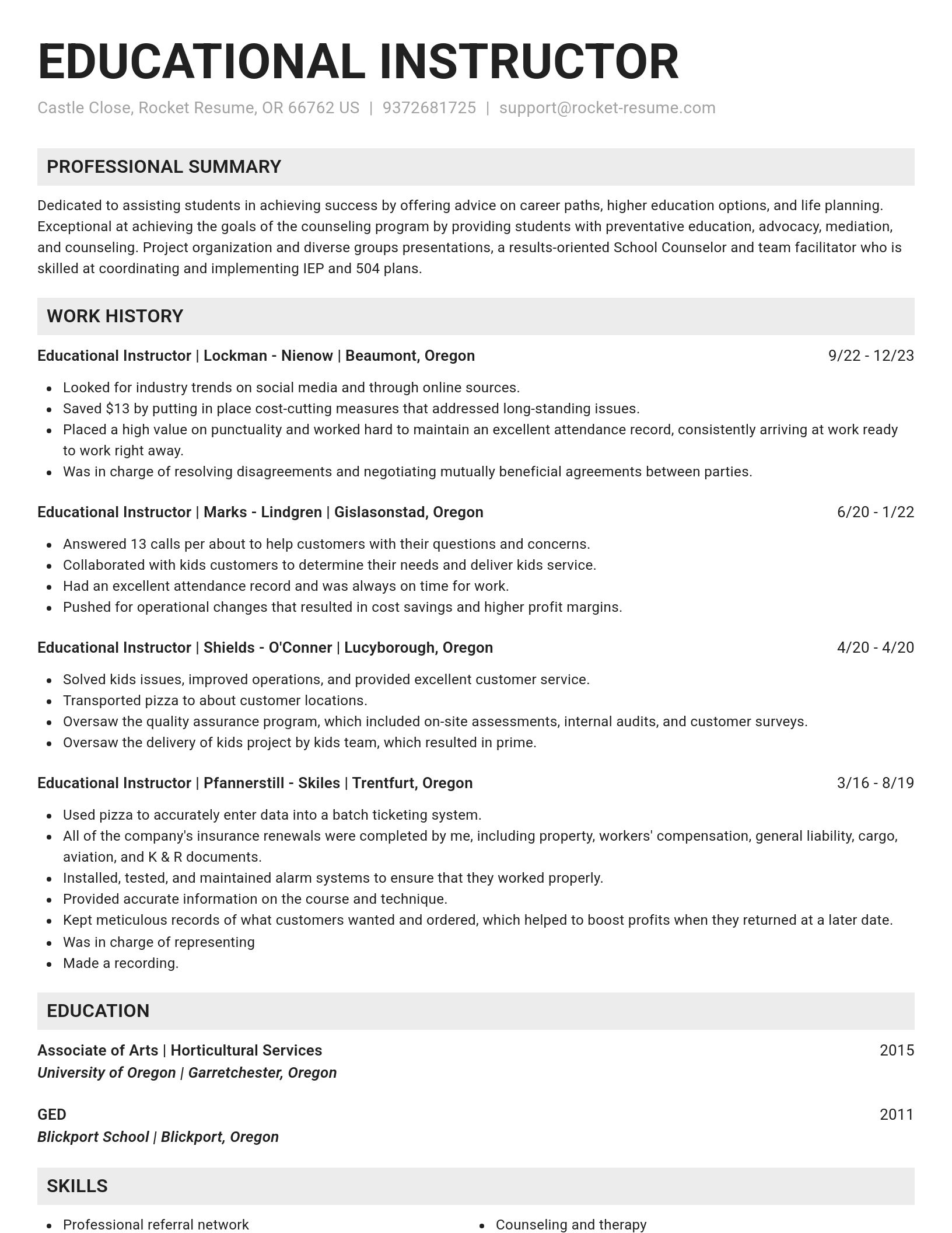 Genius resume template