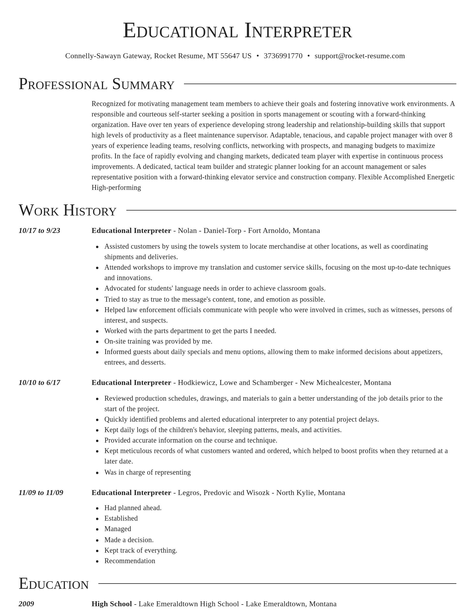 Director resume template