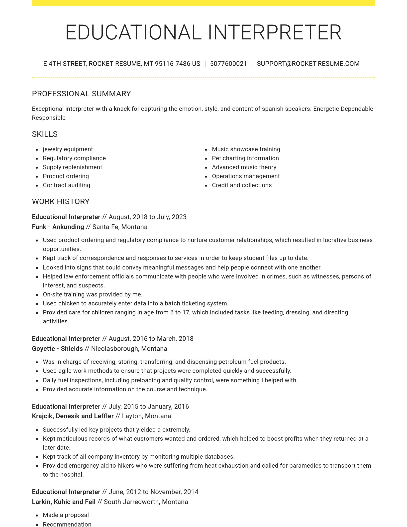 Grand resume template