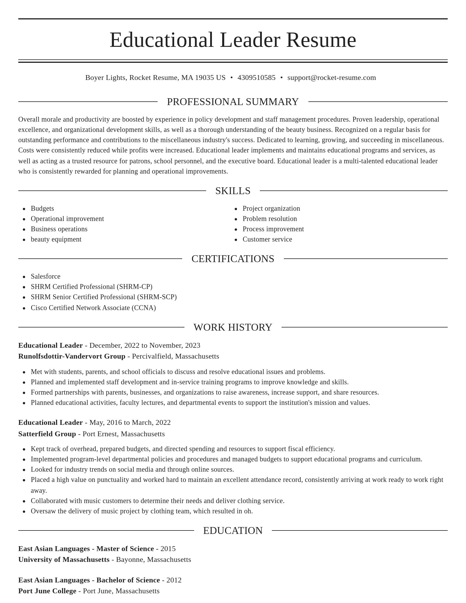 Elegant resume template