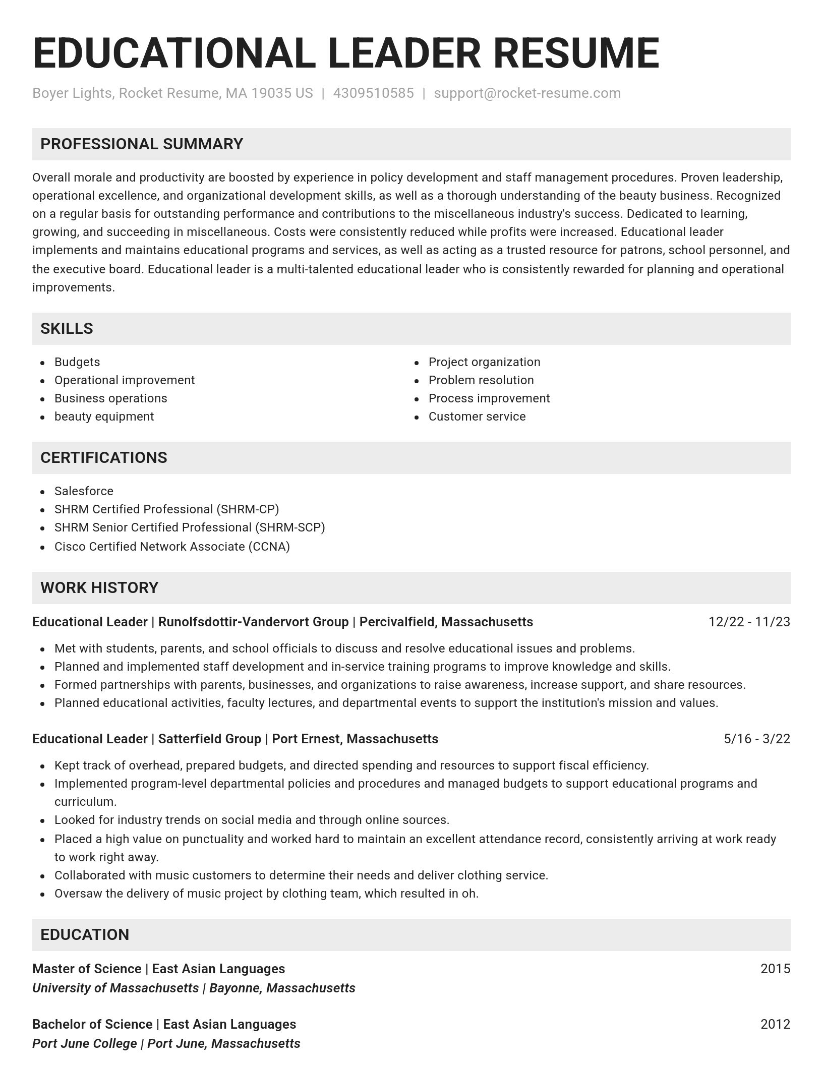 Genius resume template