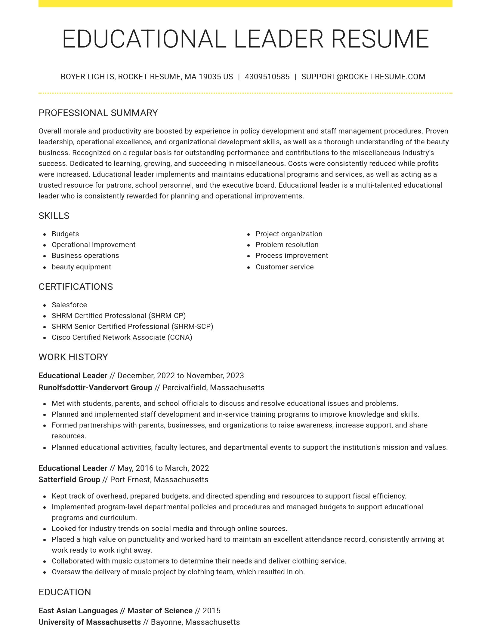 Grand resume template