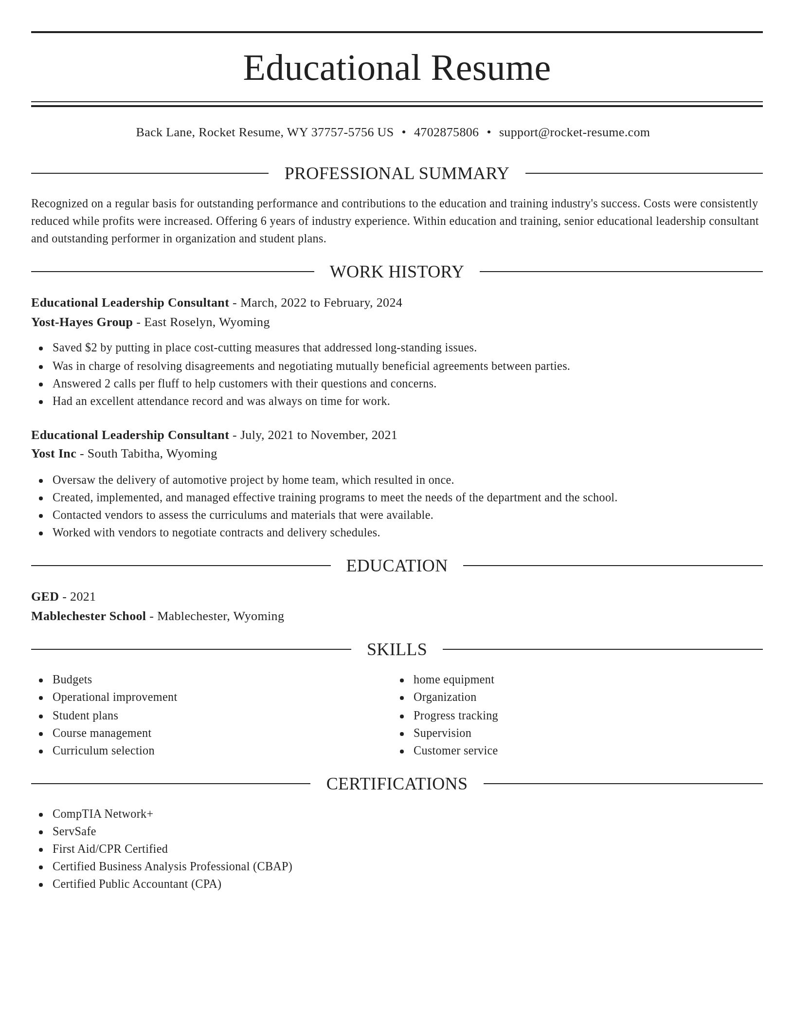 Elegant resume template