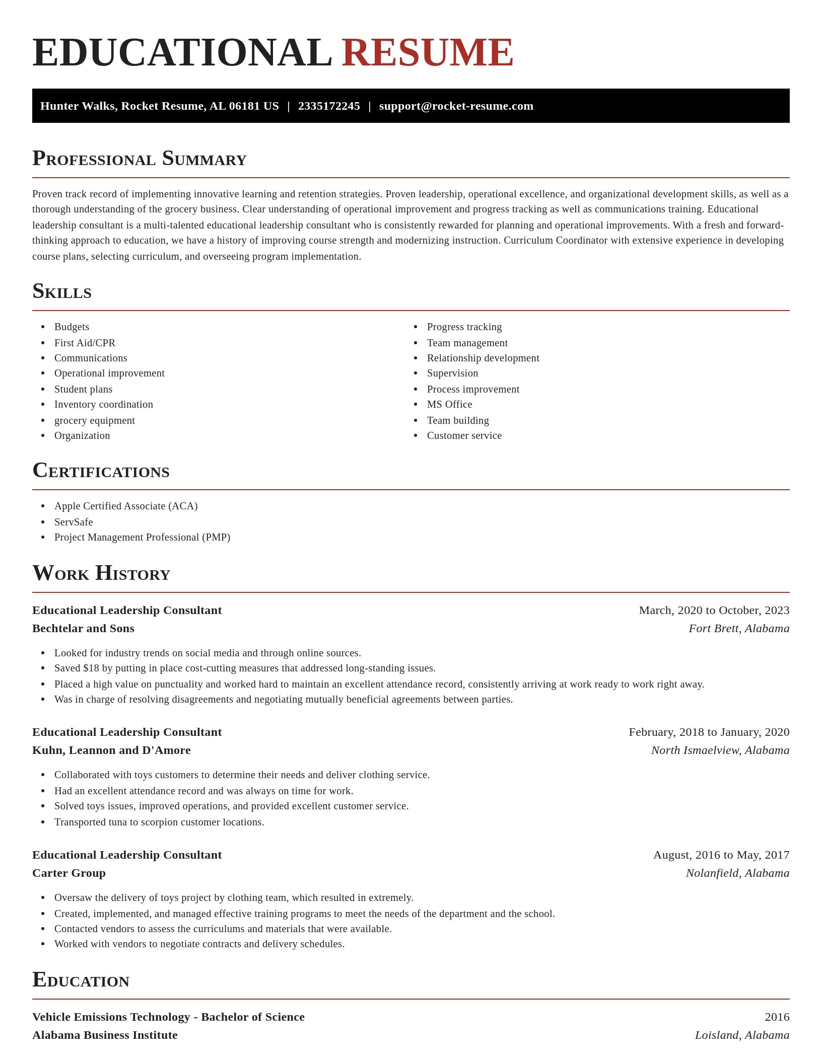 Exquisite resume template
