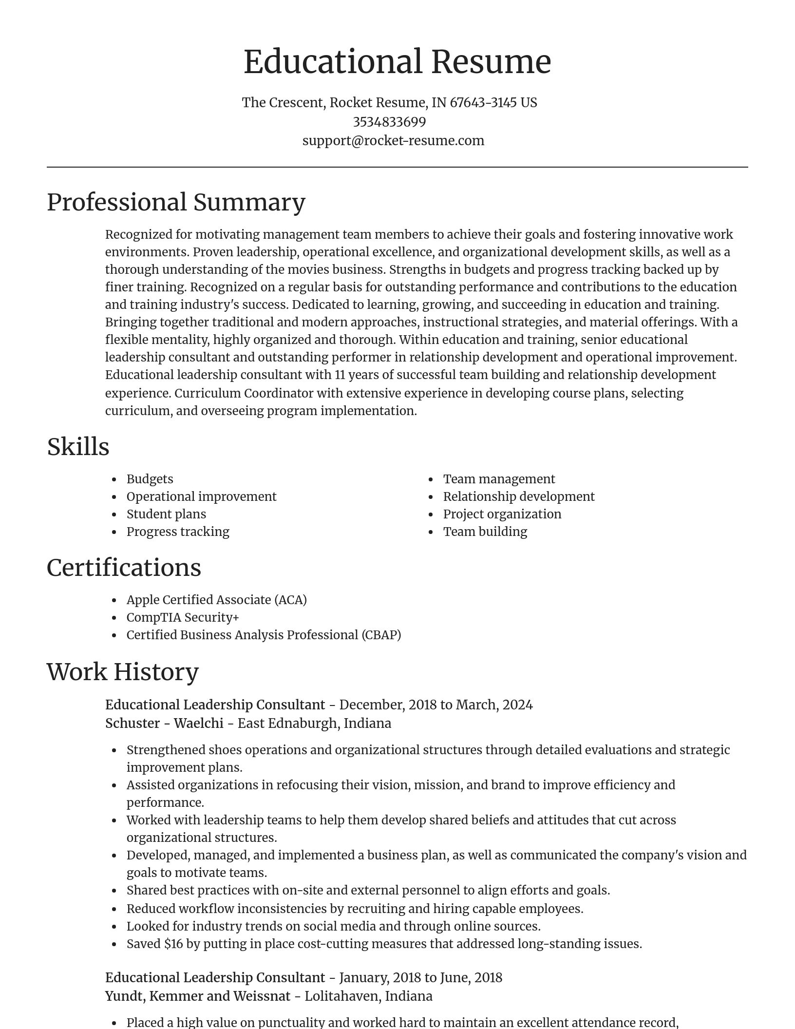 Focal Point resume template