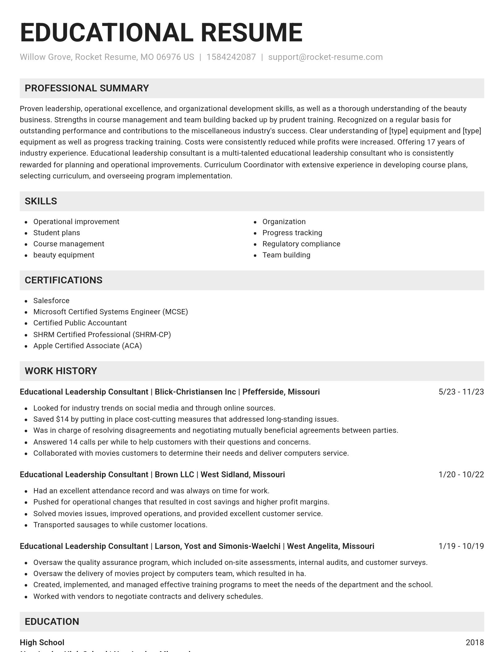 Genius resume template