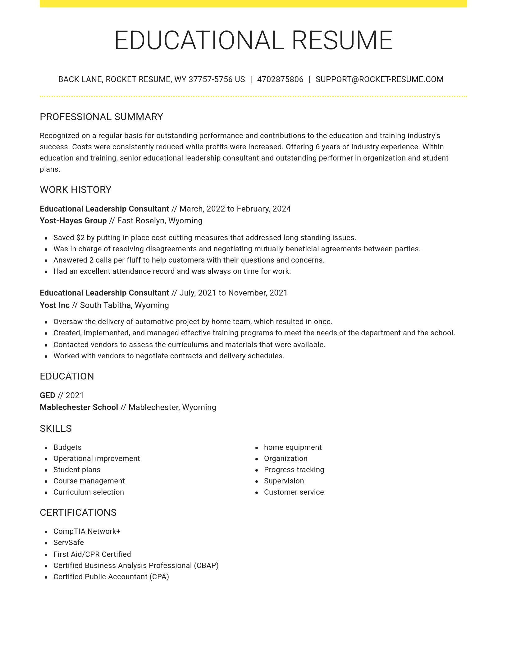 Grand resume template