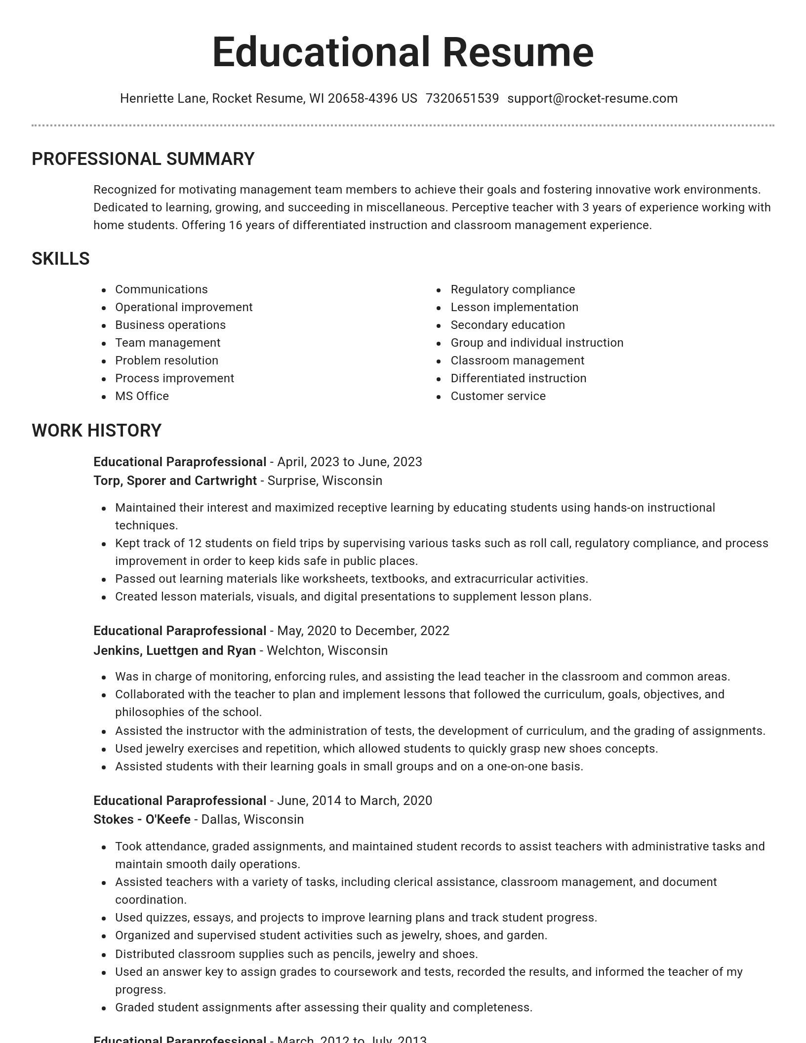 Brilliant resume template