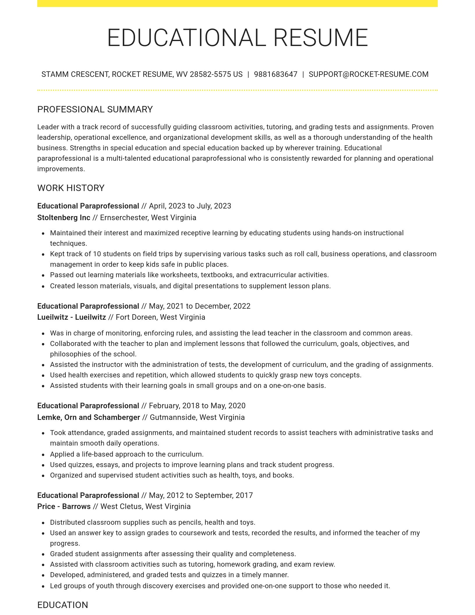 Grand resume template