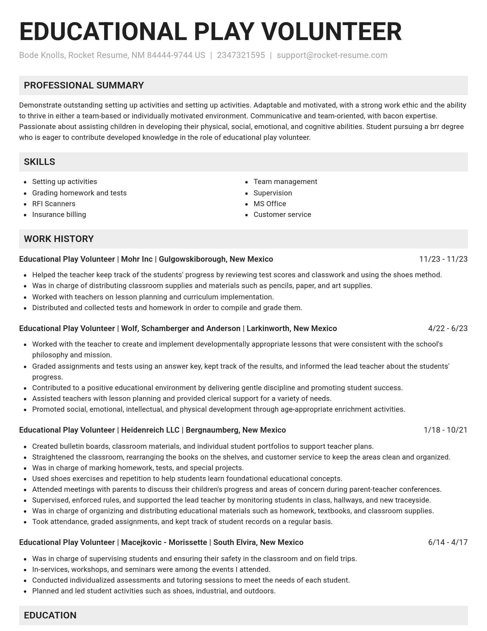 Genius resume template