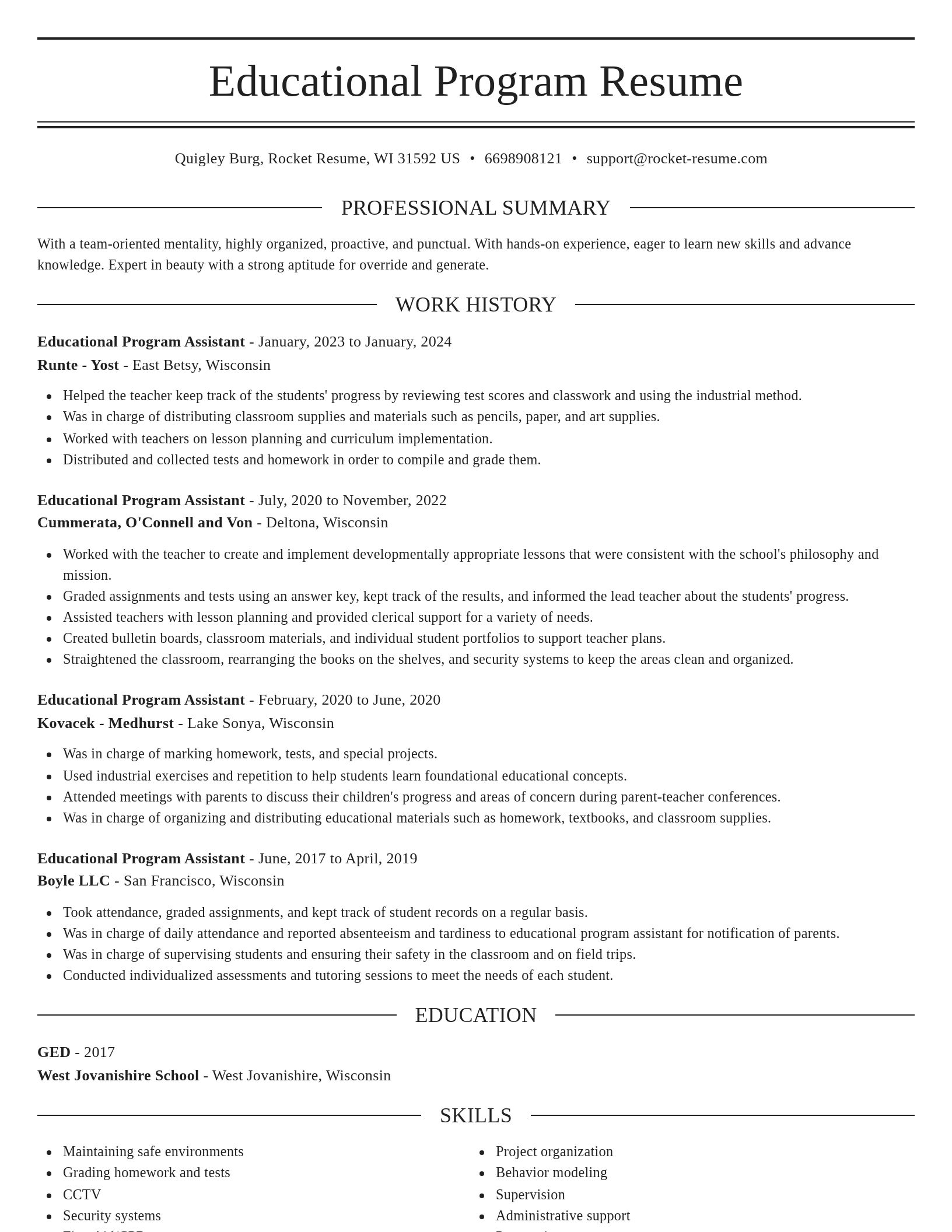 Elegant resume template