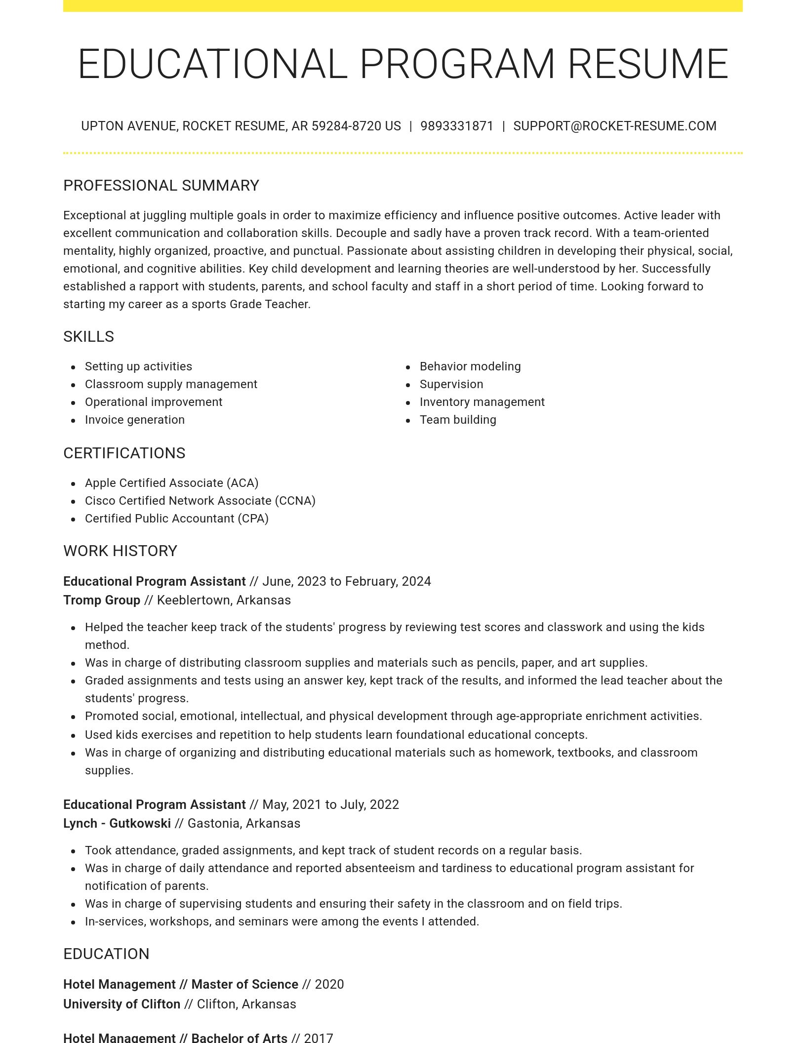 Grand resume template