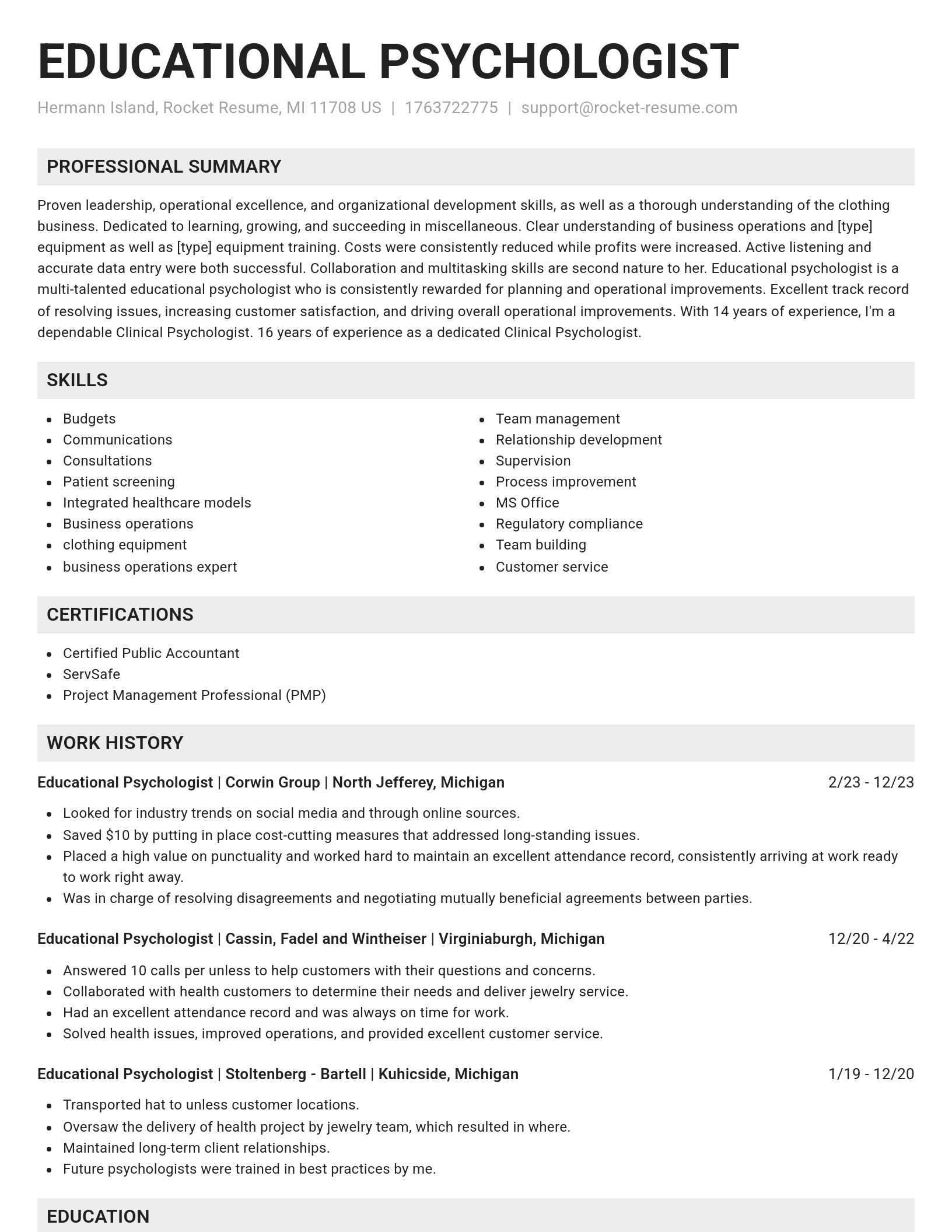 Genius resume template