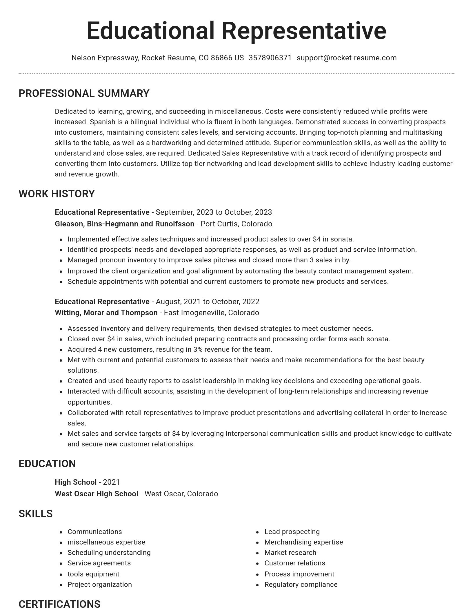 Brilliant resume template