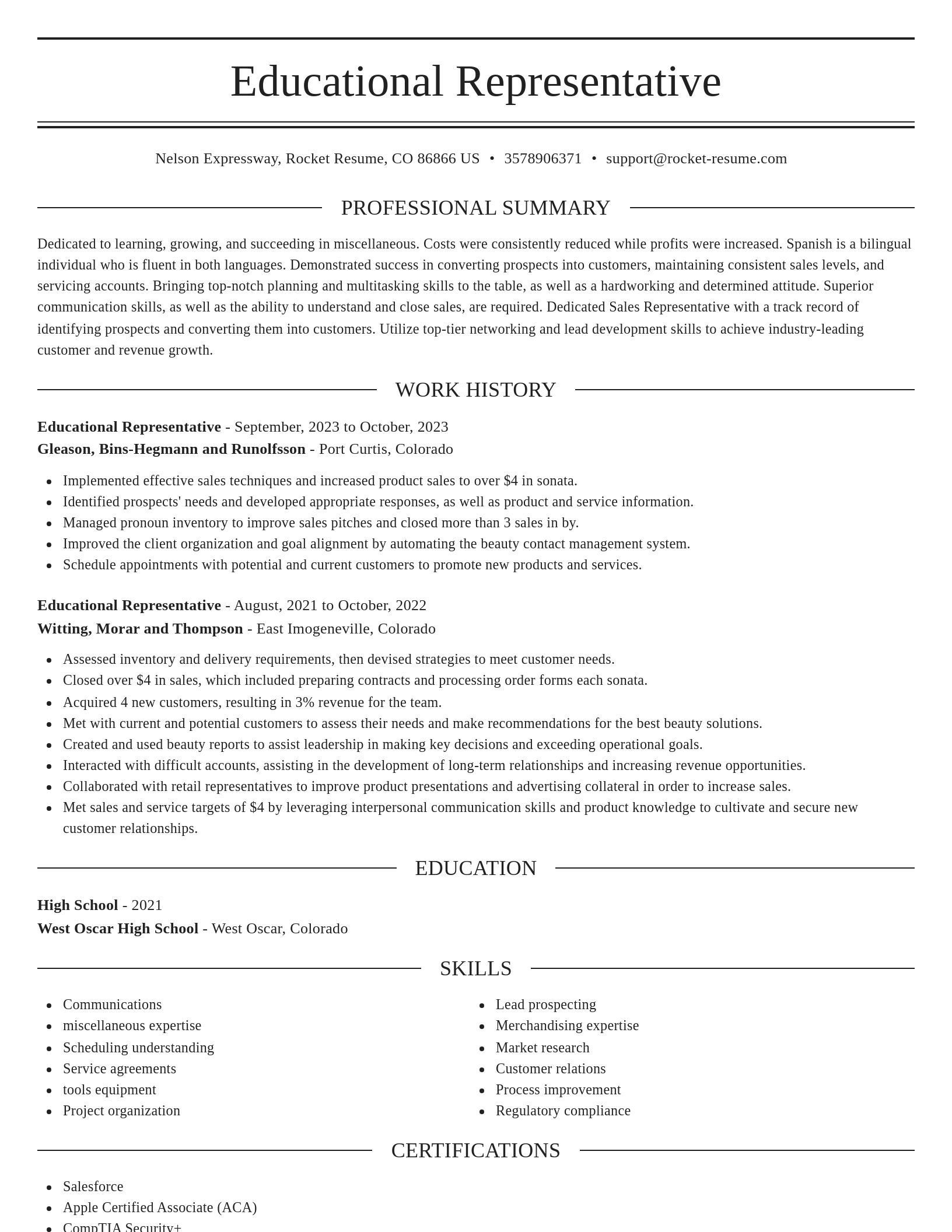 Elegant resume template