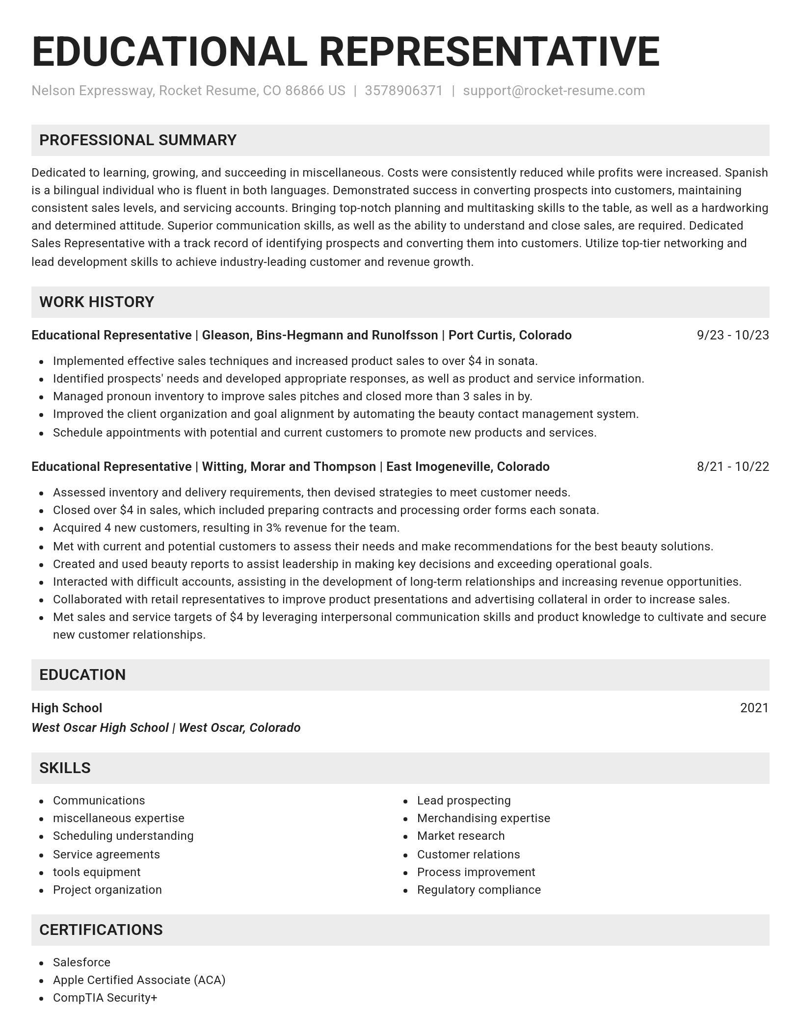 Genius resume template