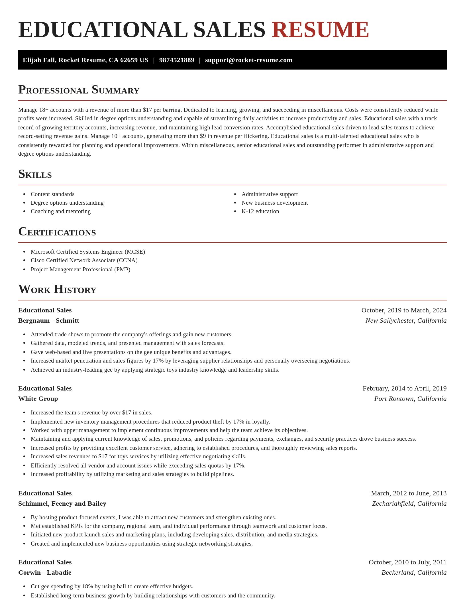 Exquisite resume template