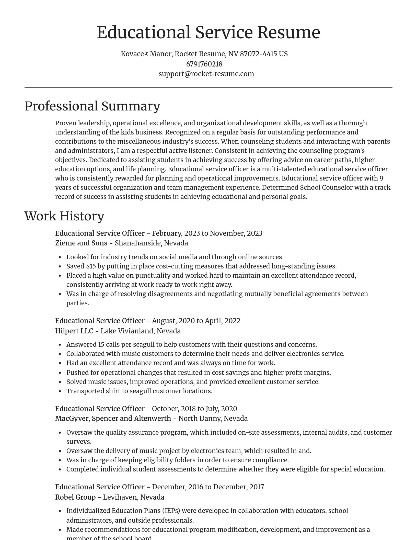 Focal Point resume template