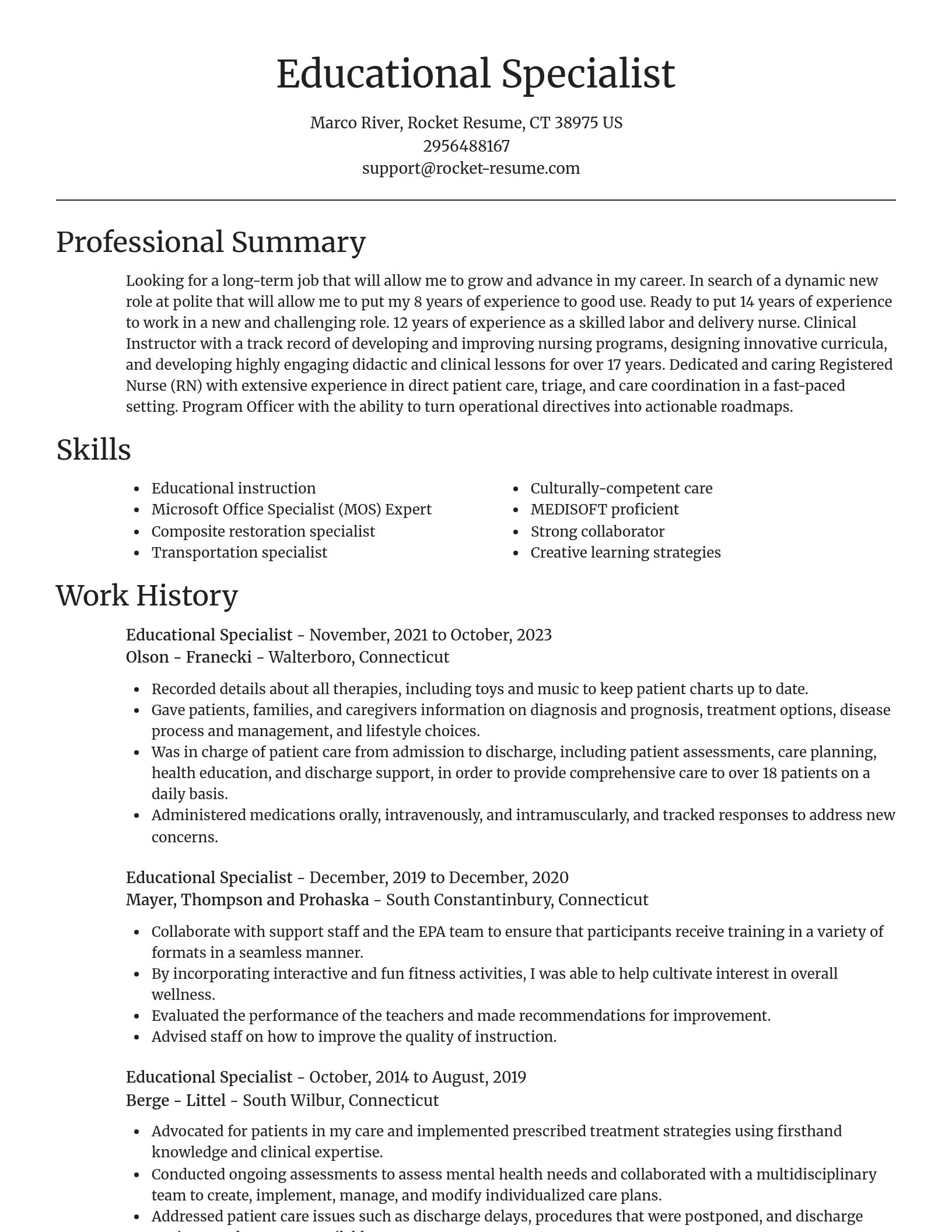 Focal Point resume template