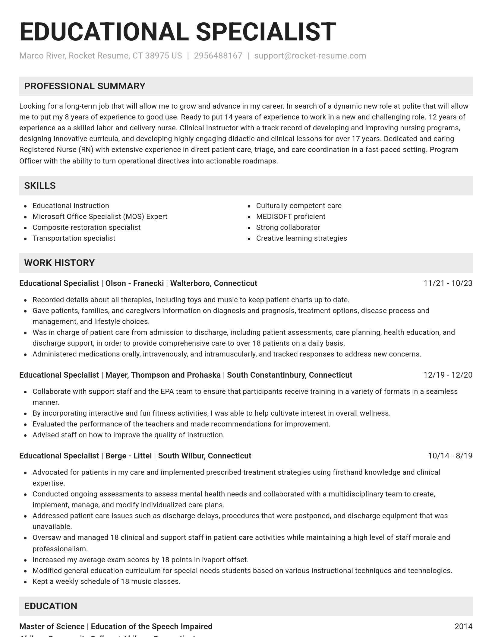 Genius resume template