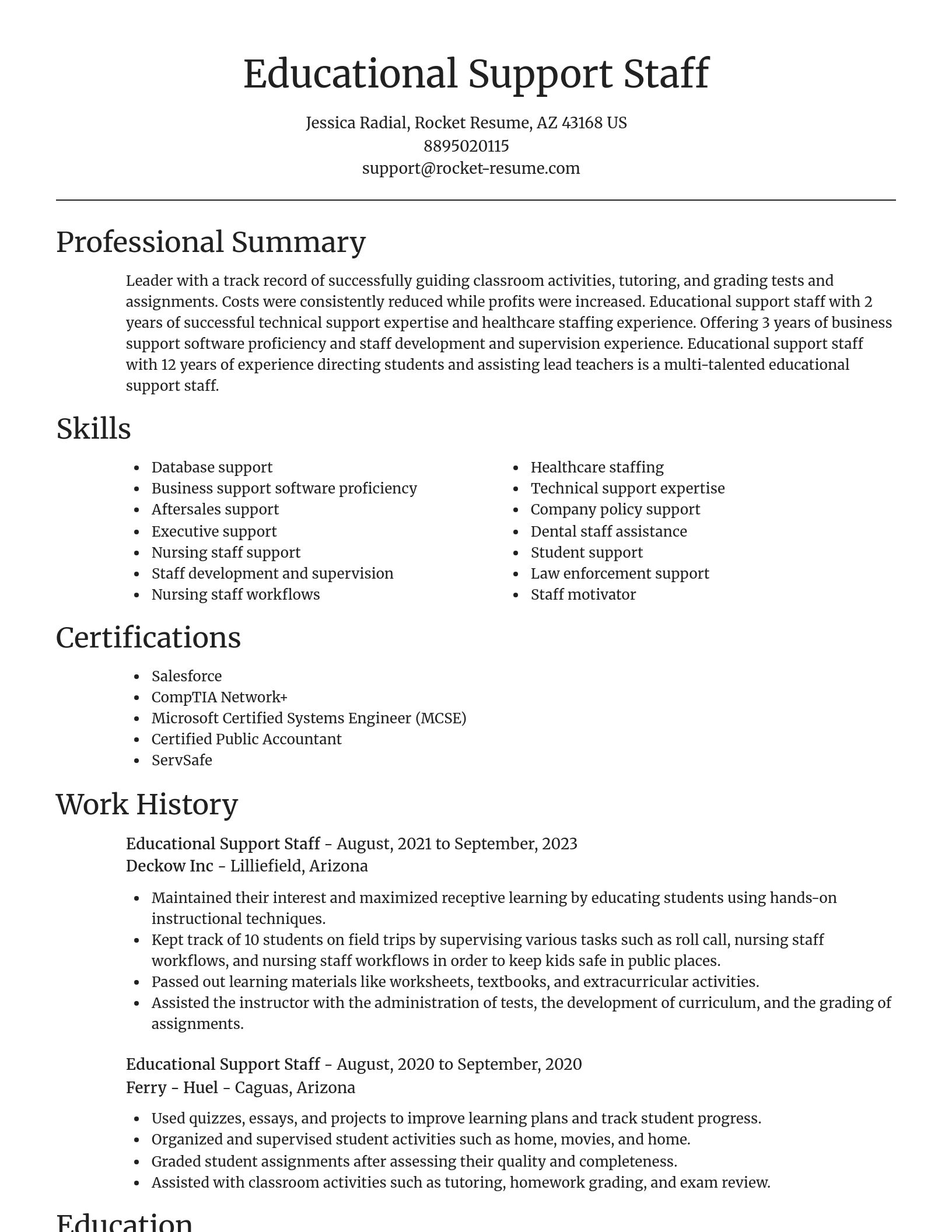 Focal Point resume template