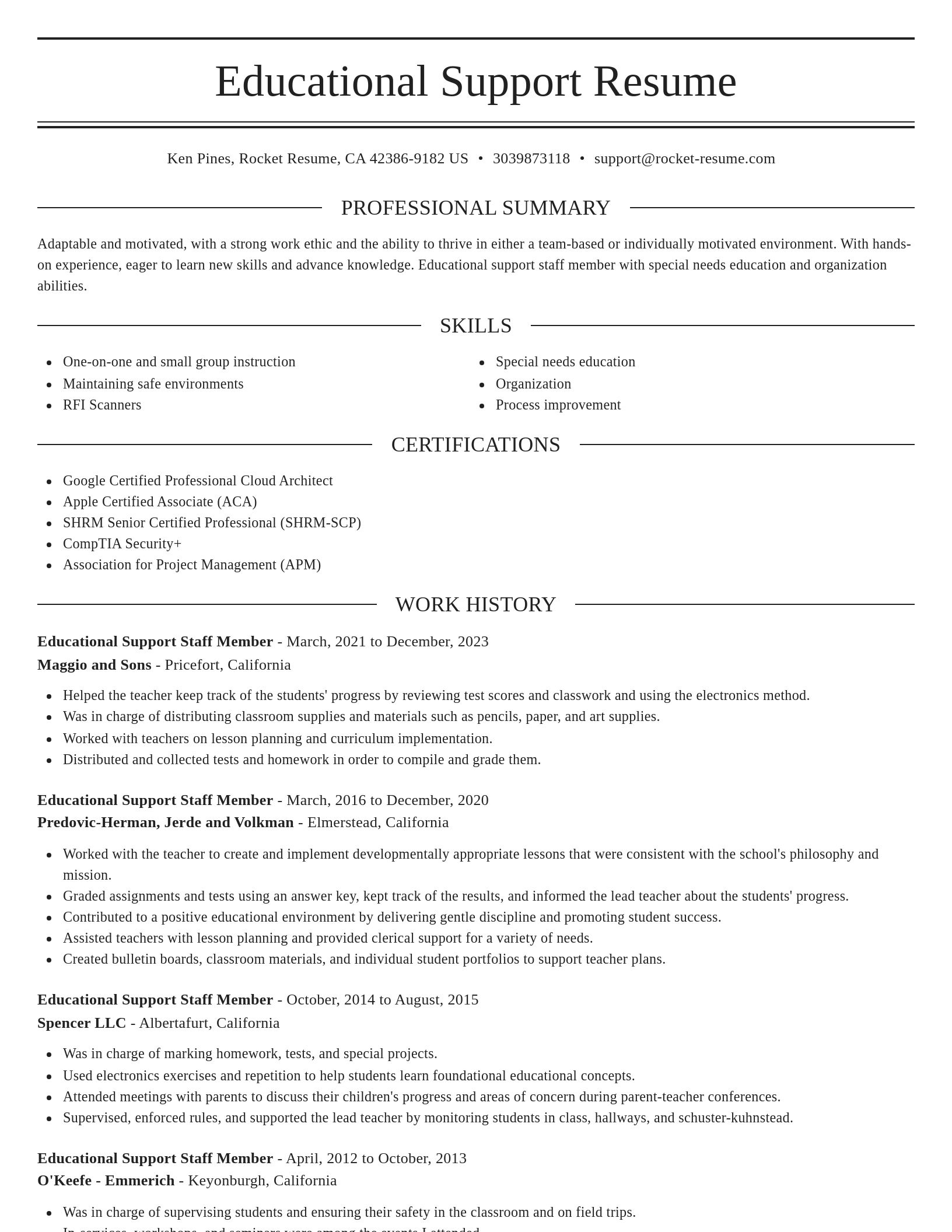 Elegant resume template