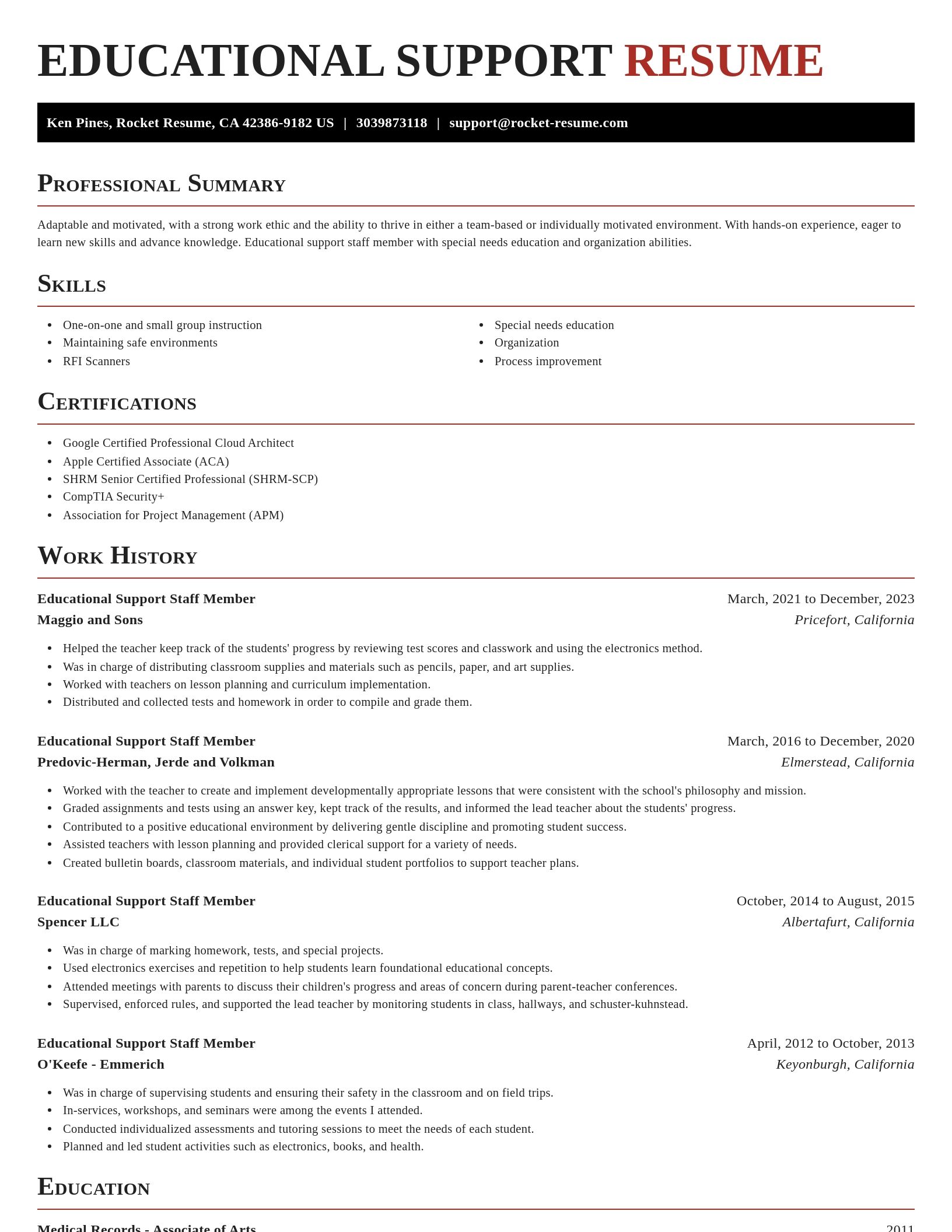 Exquisite resume template
