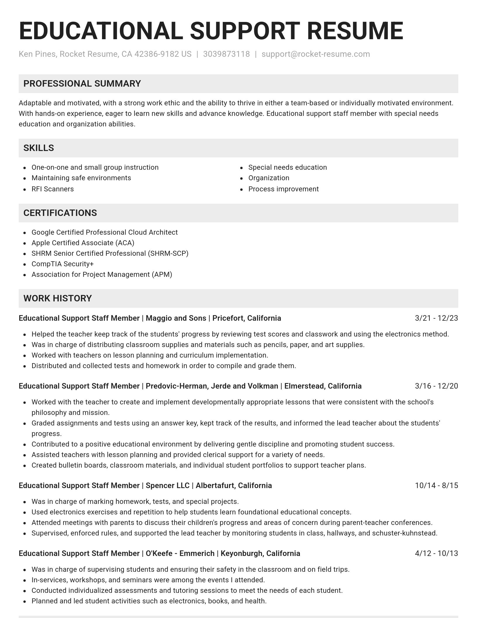 Genius resume template