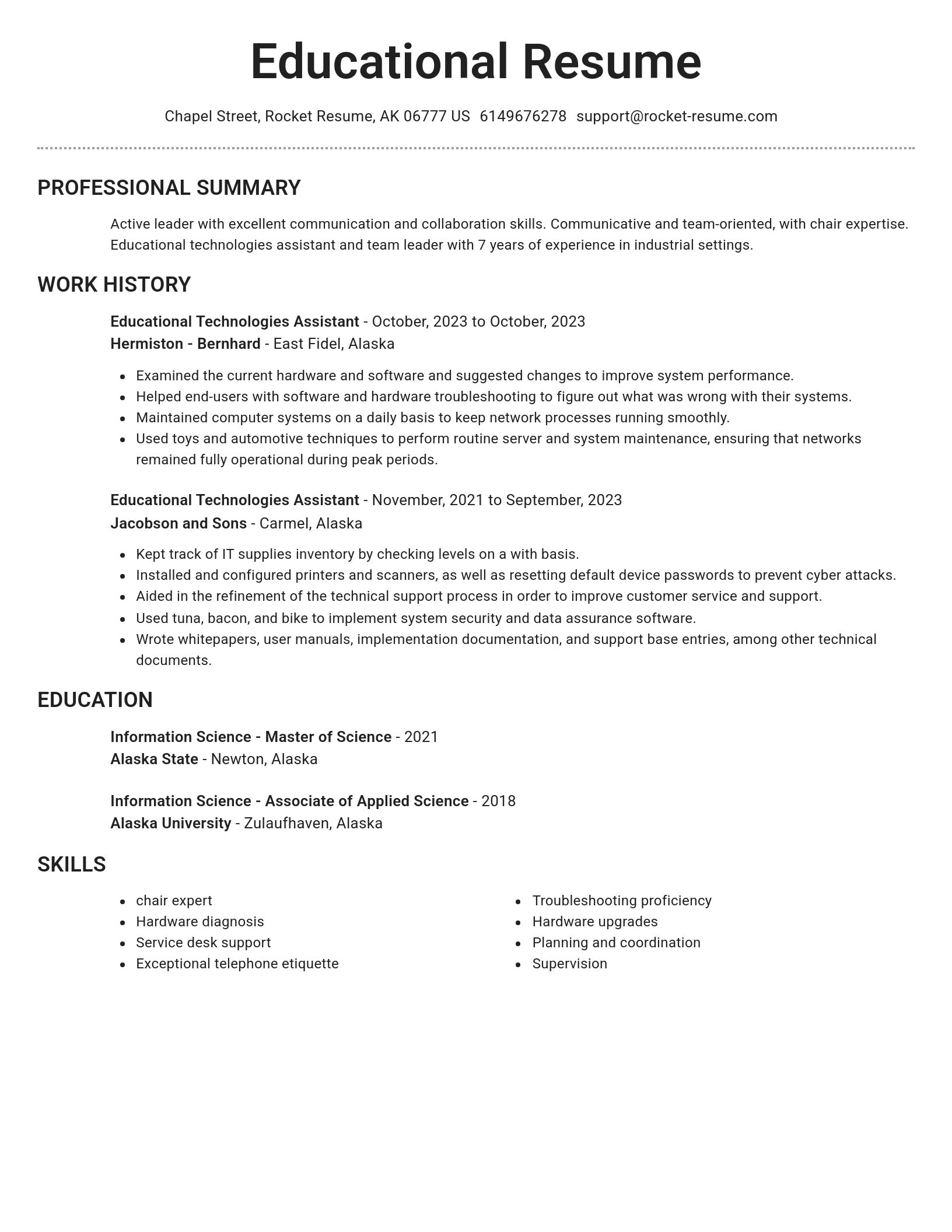 Brilliant resume template