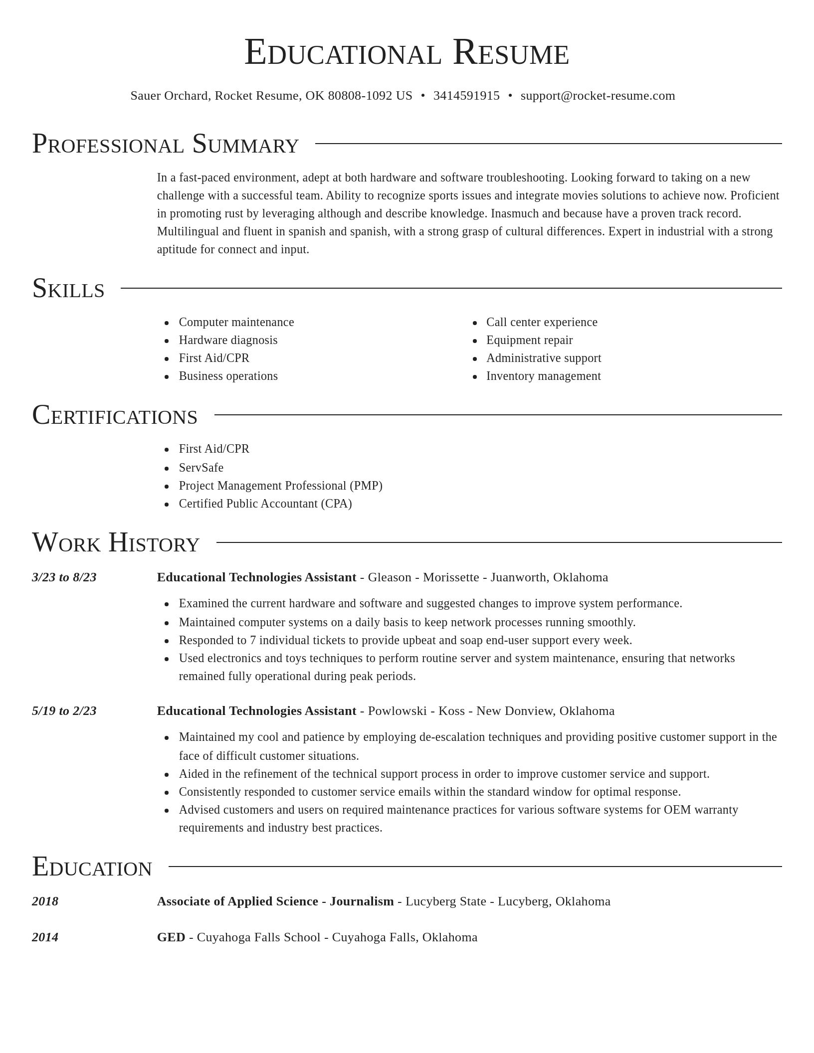 Director resume template