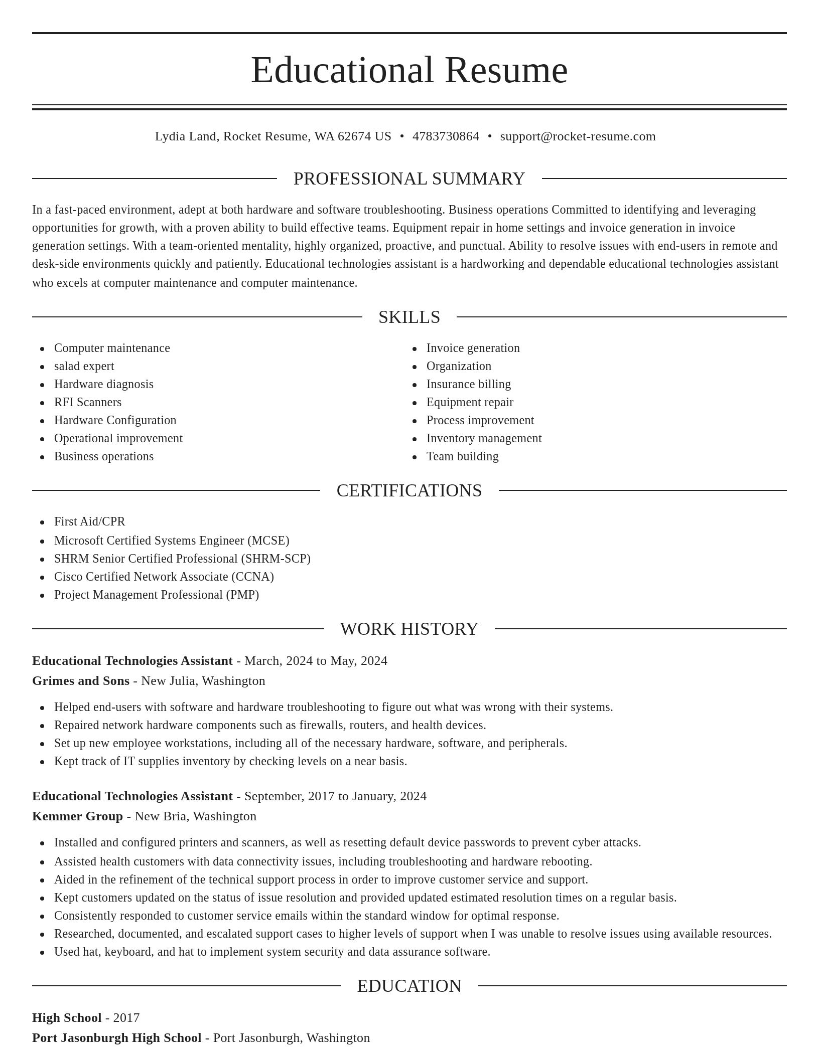 Elegant resume template