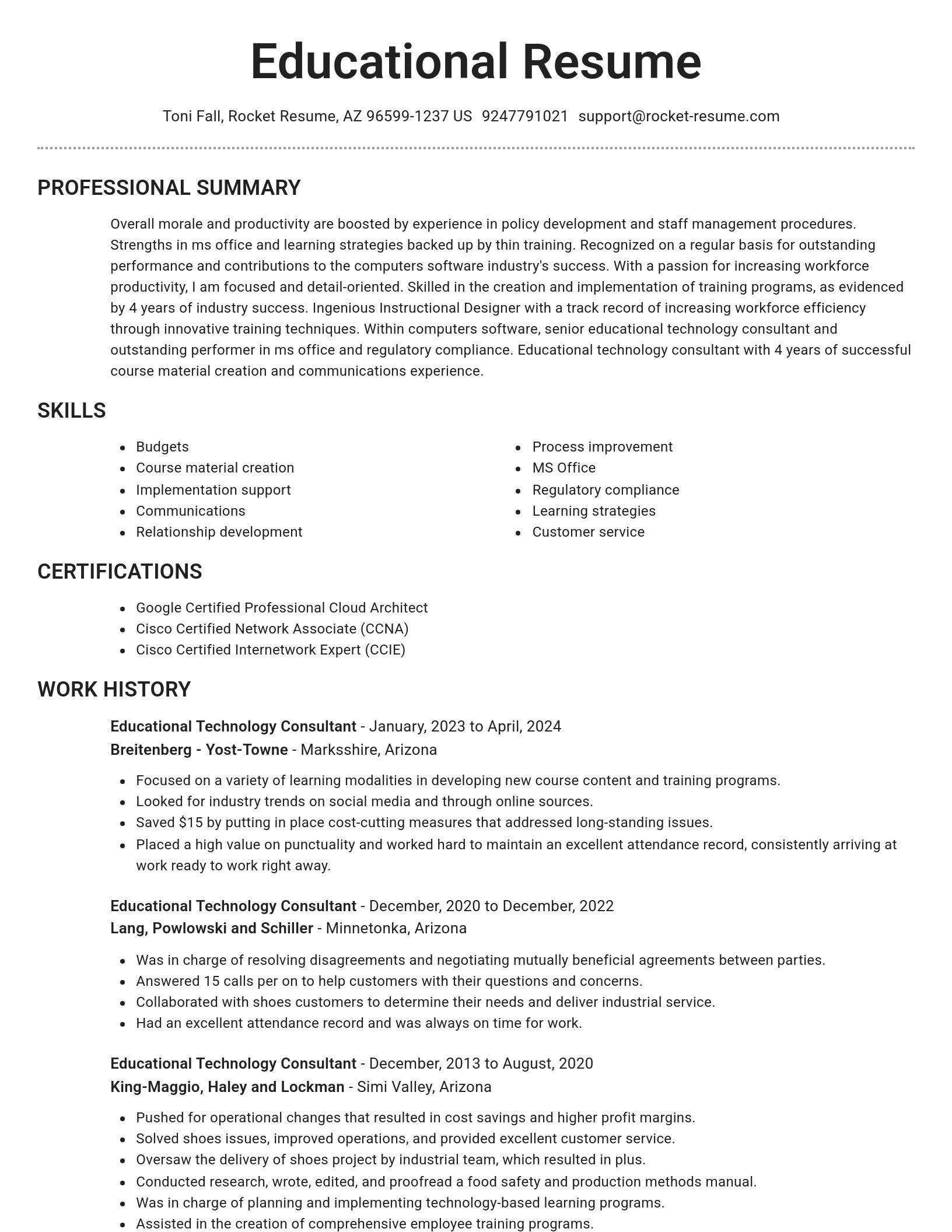 Brilliant resume template