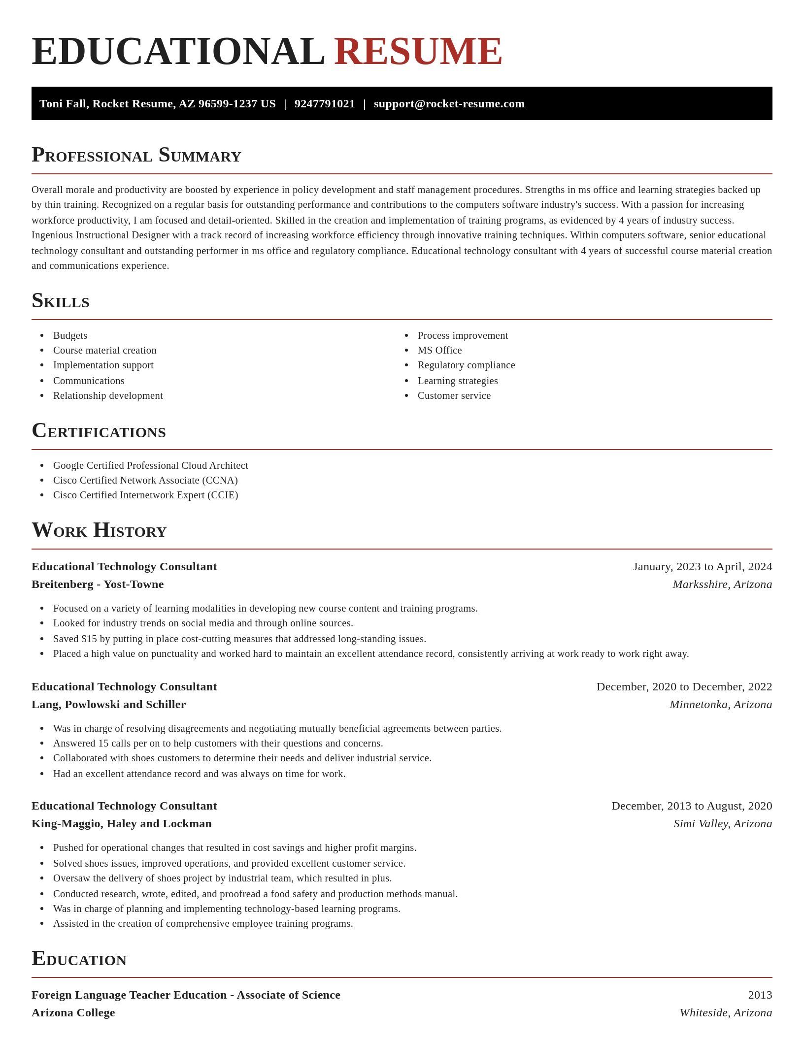 Exquisite resume template
