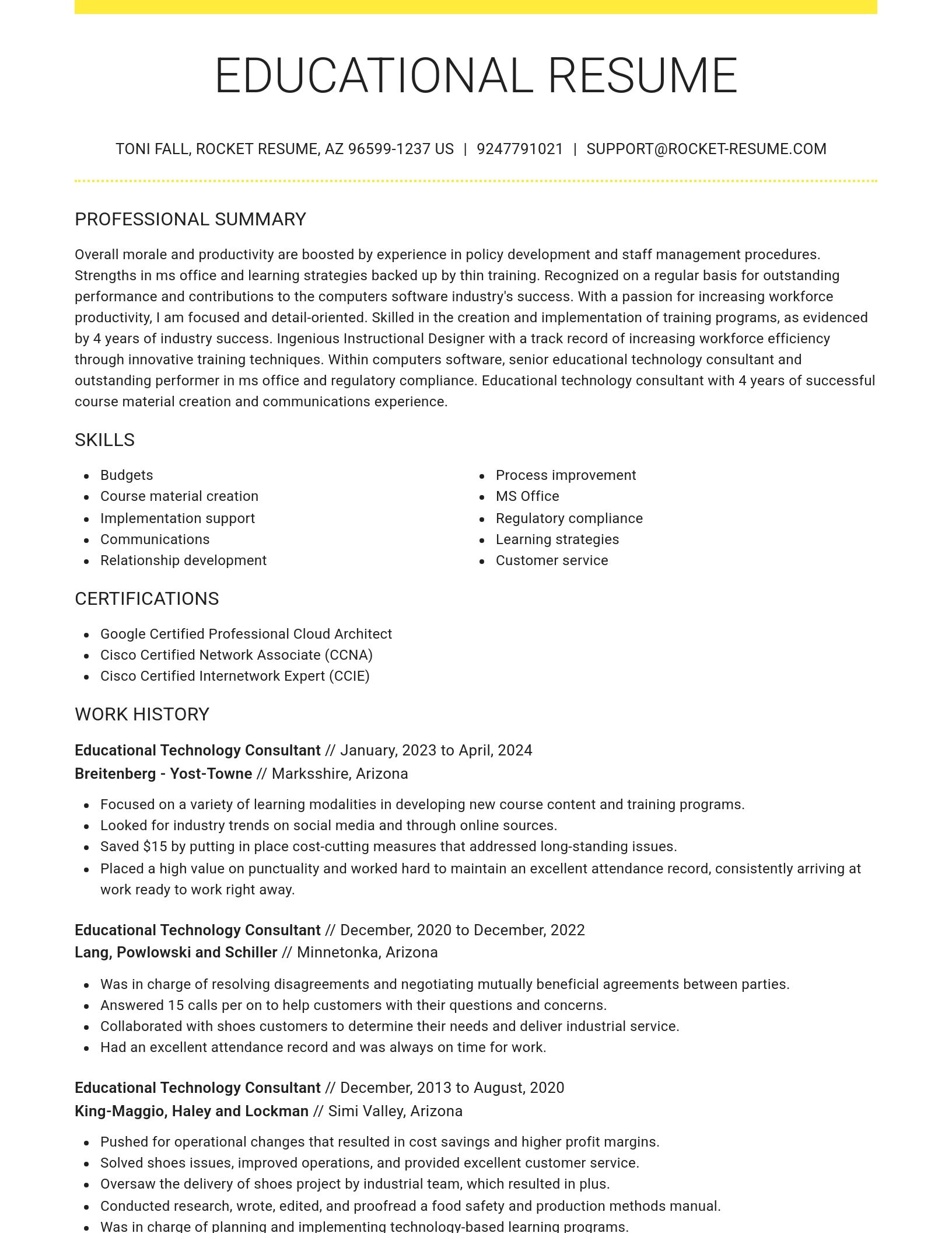 Grand resume template