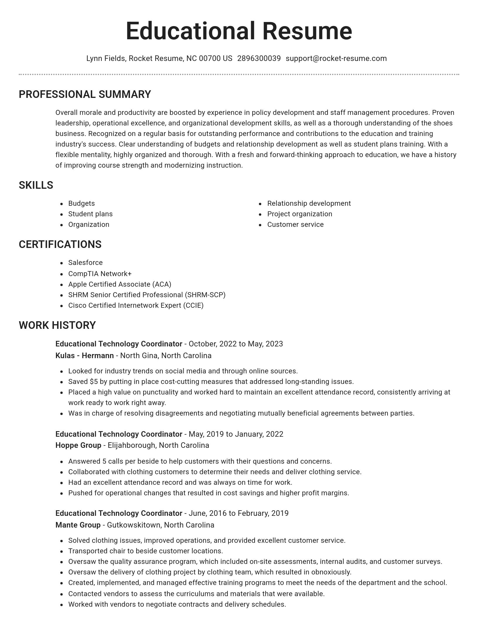 Brilliant resume template