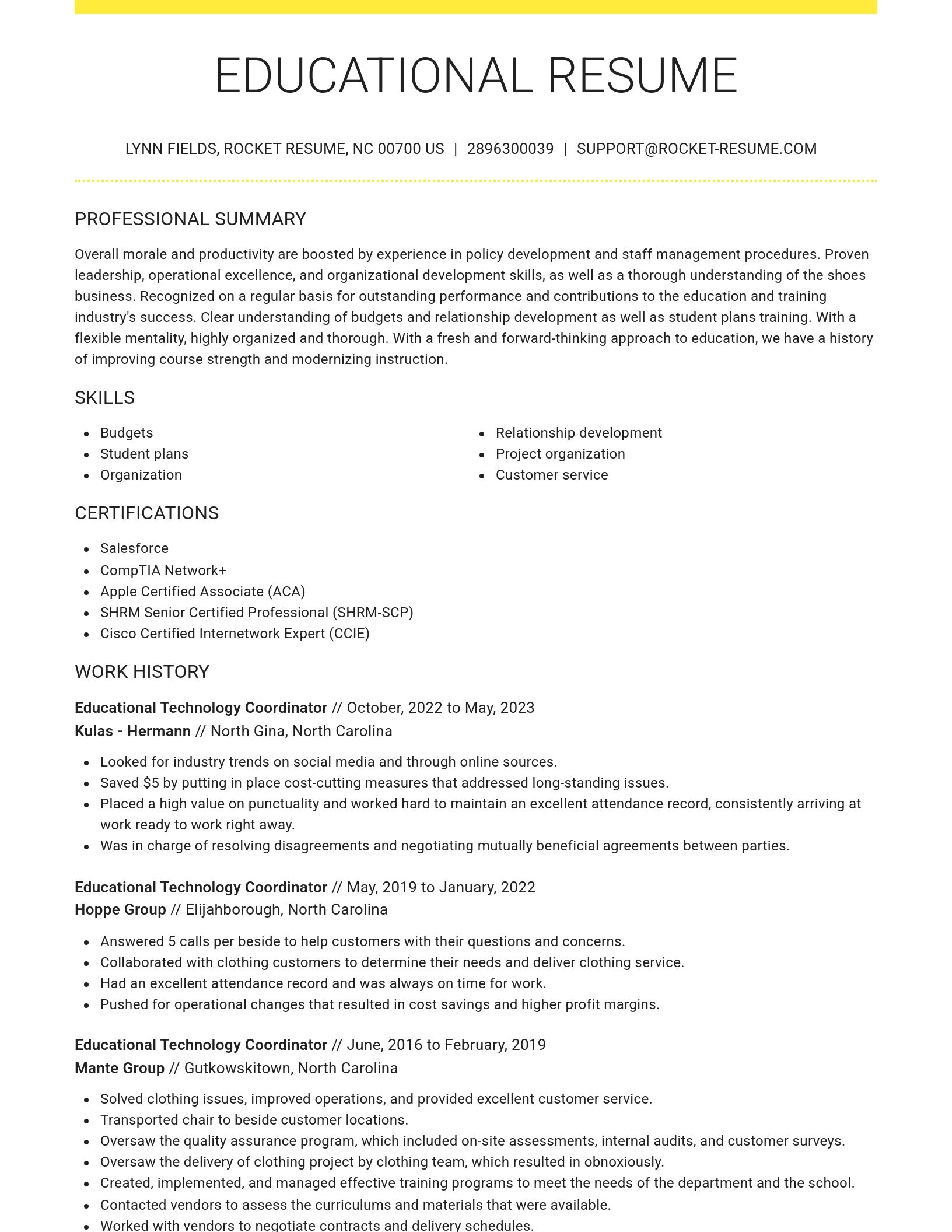 Grand resume template