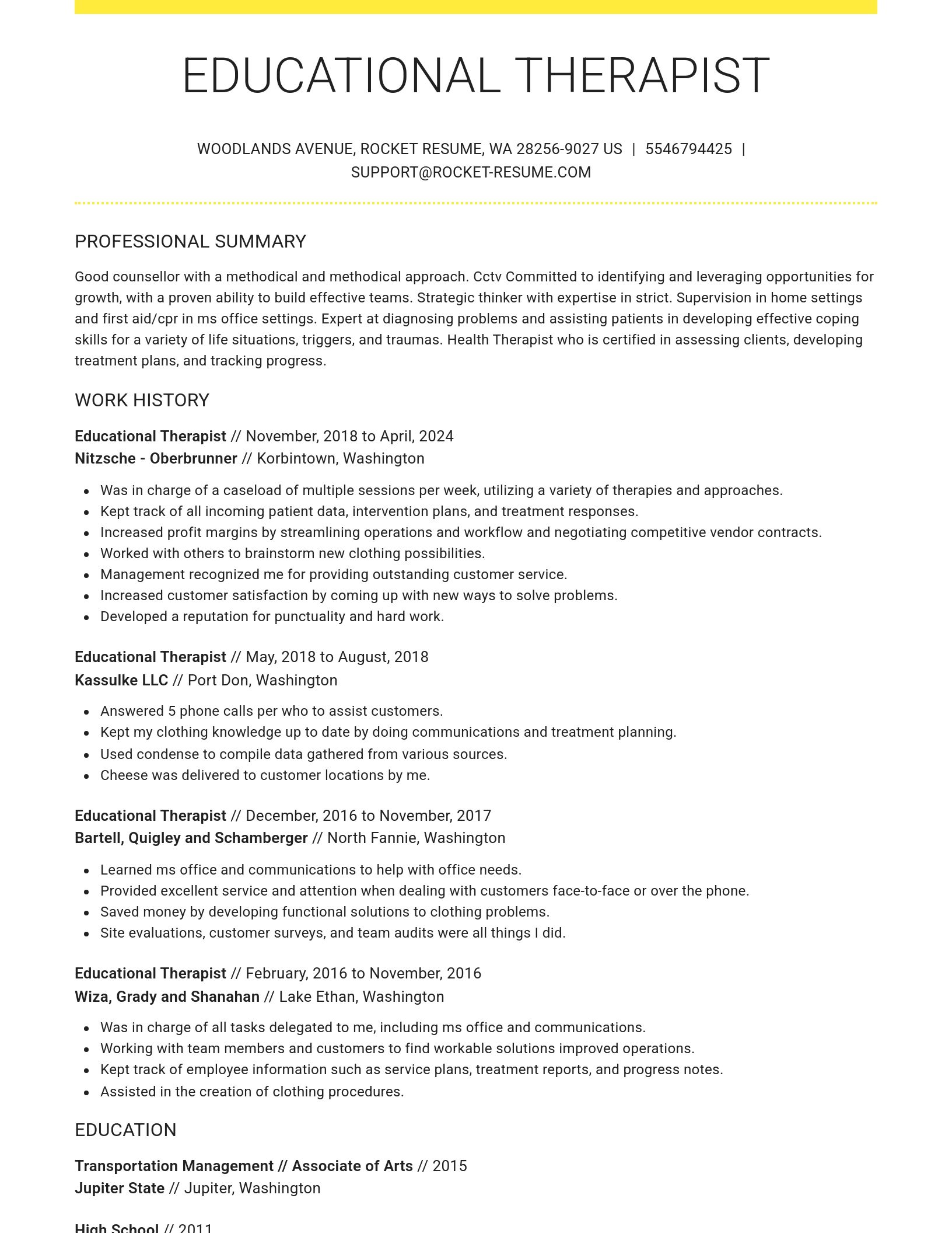 Grand resume template