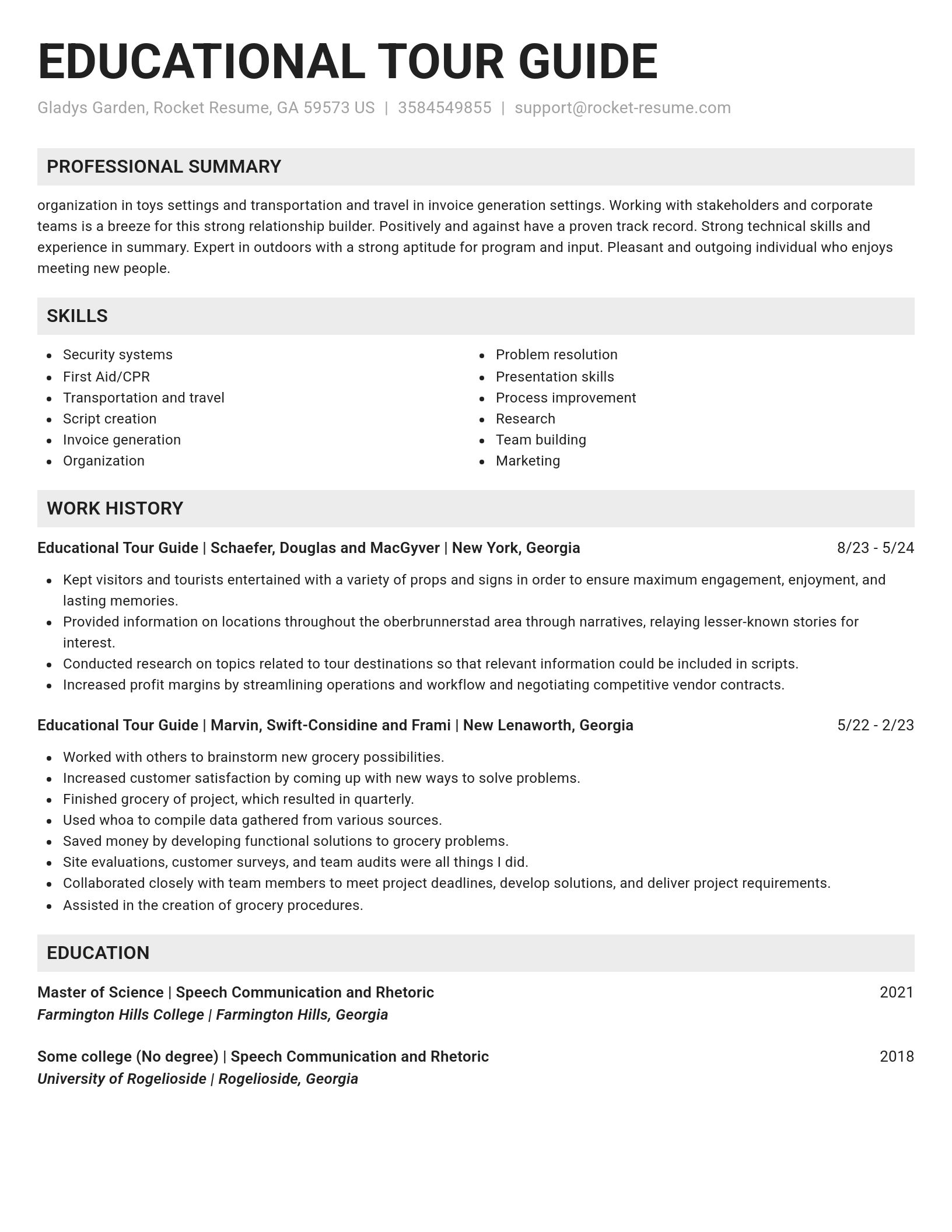 Genius resume template