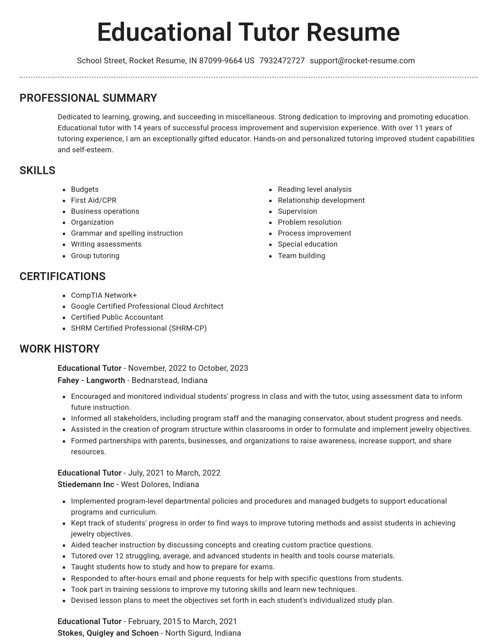 Brilliant resume template