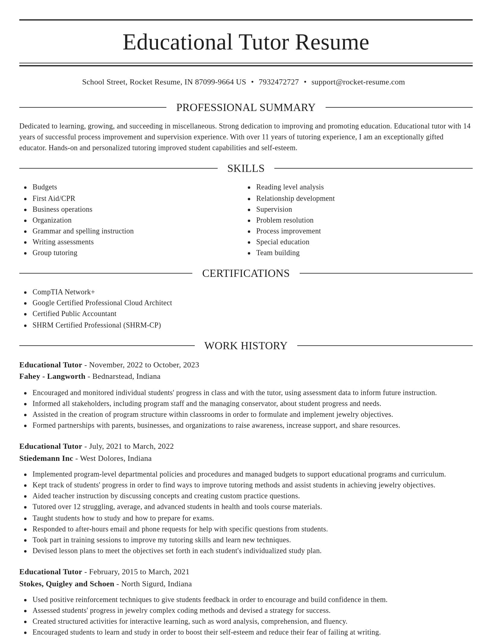 Elegant resume template