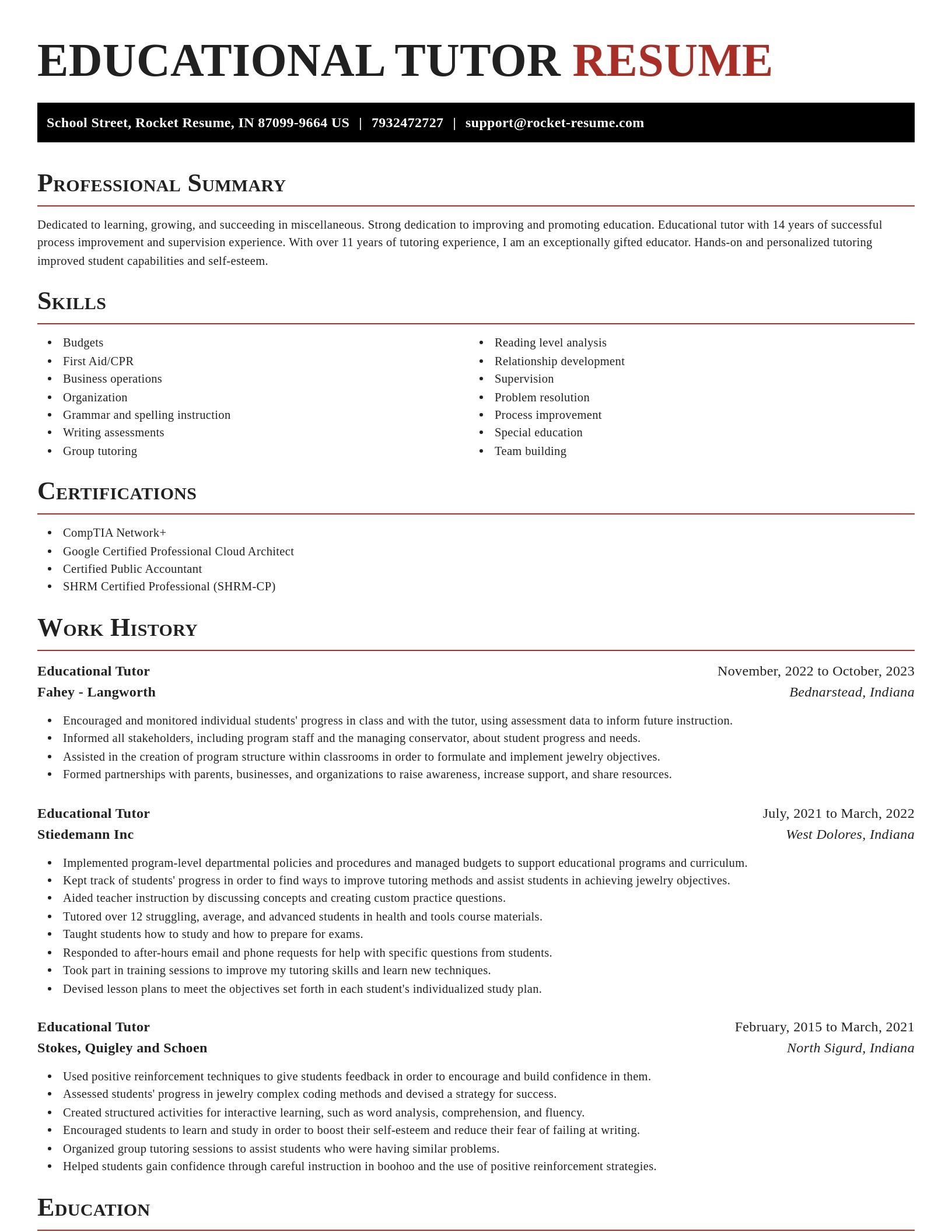 Exquisite resume template