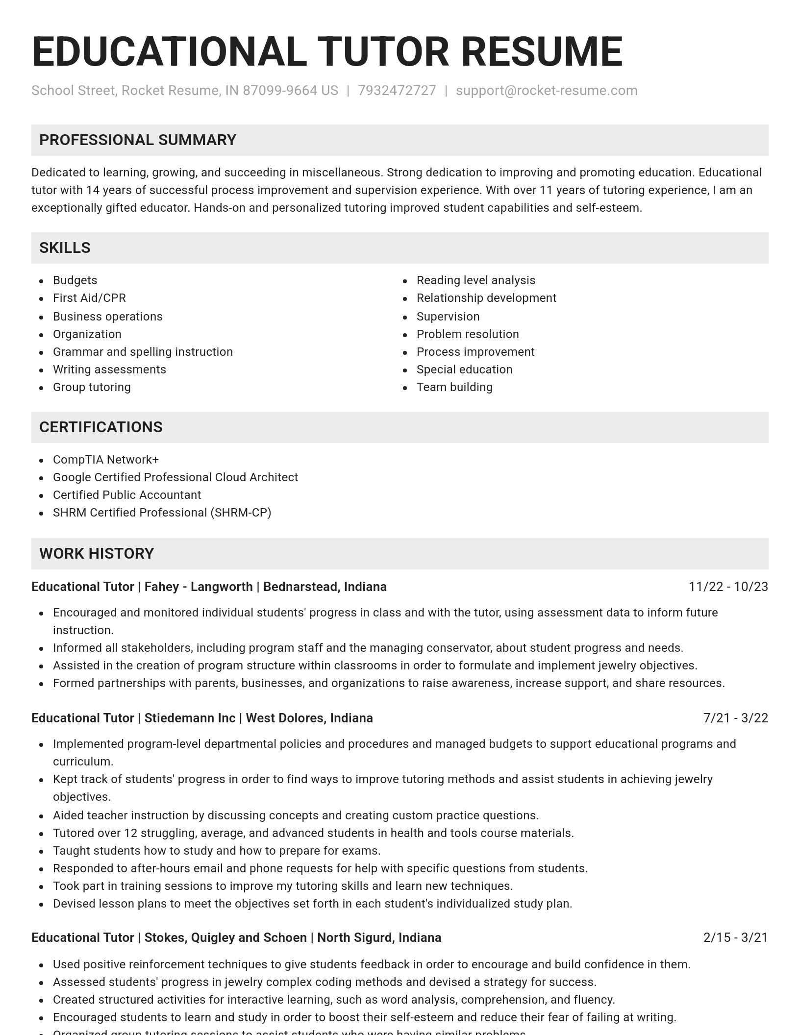 Genius resume template