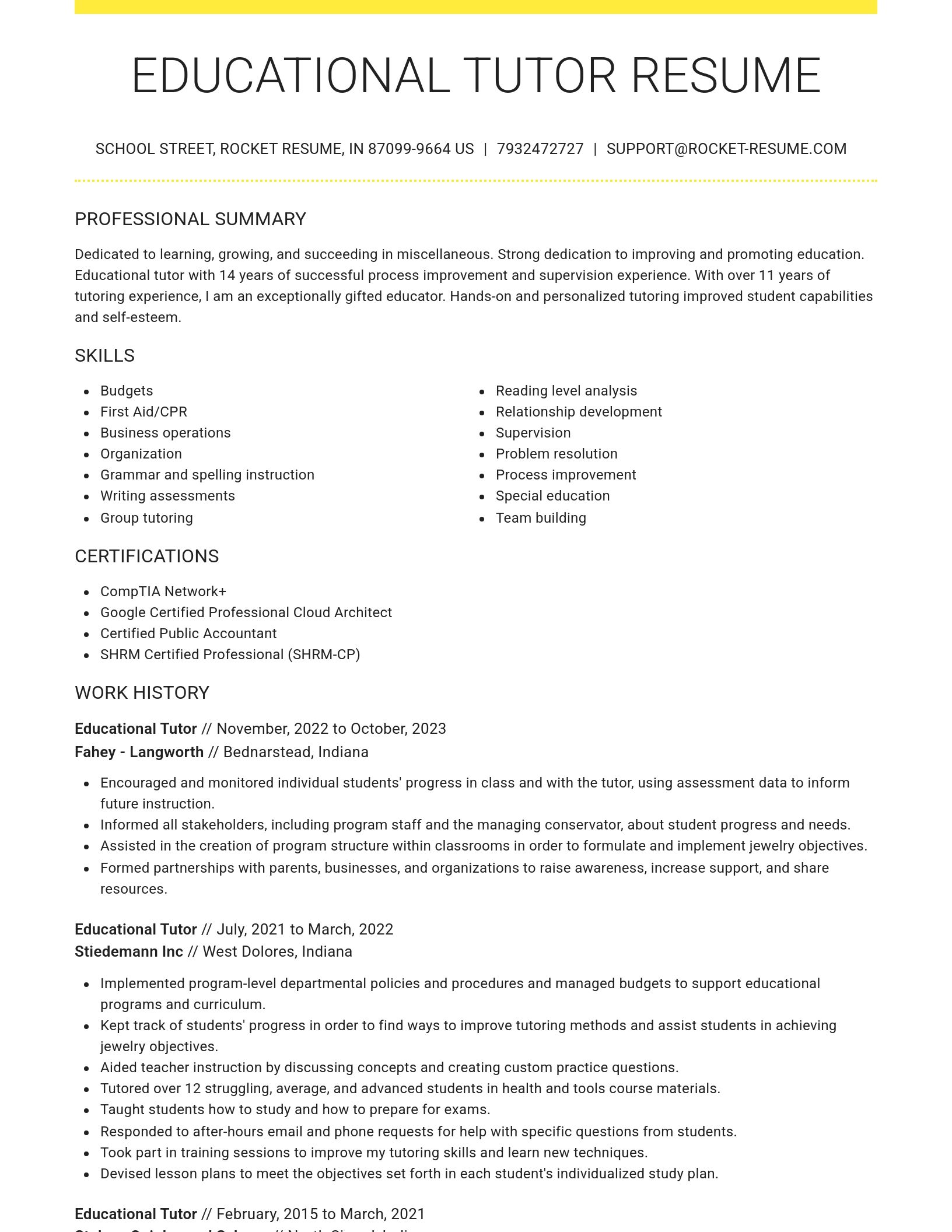 Grand resume template