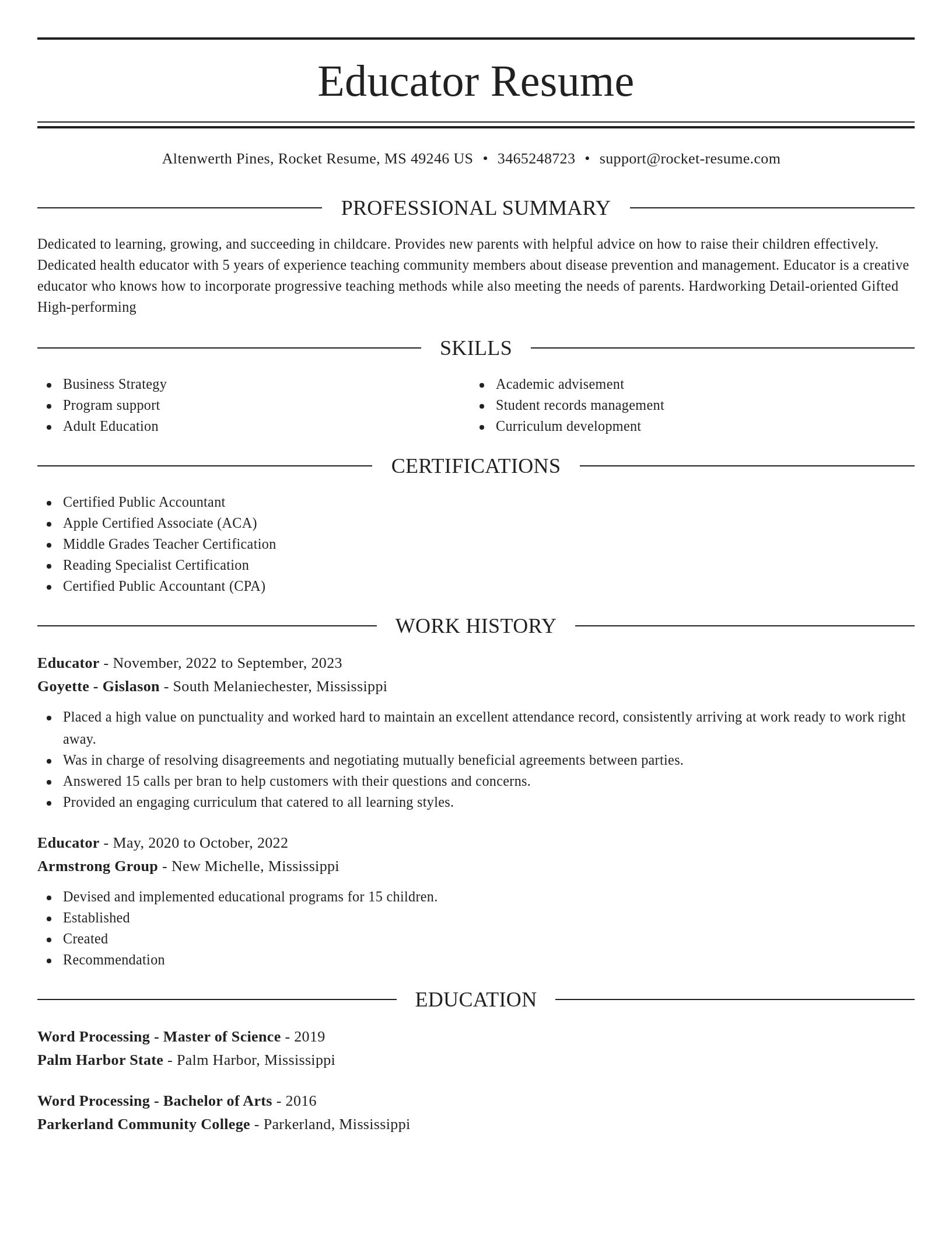 Elegant resume template