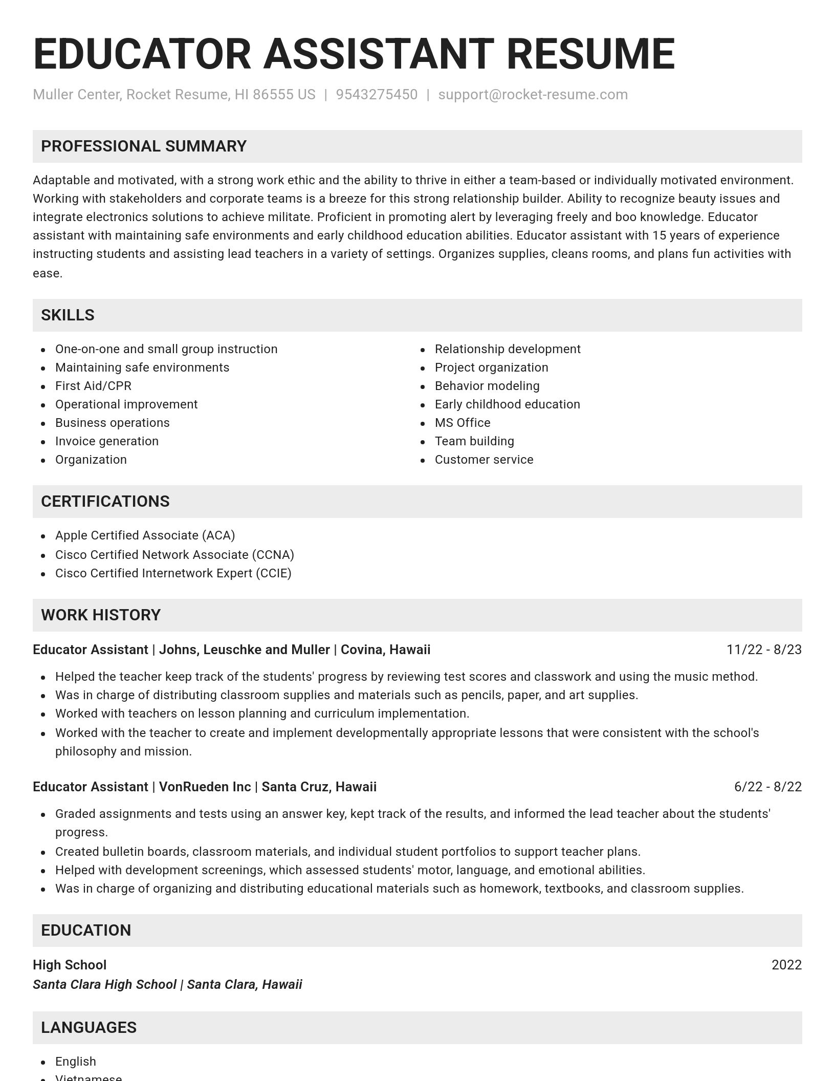 Genius resume template