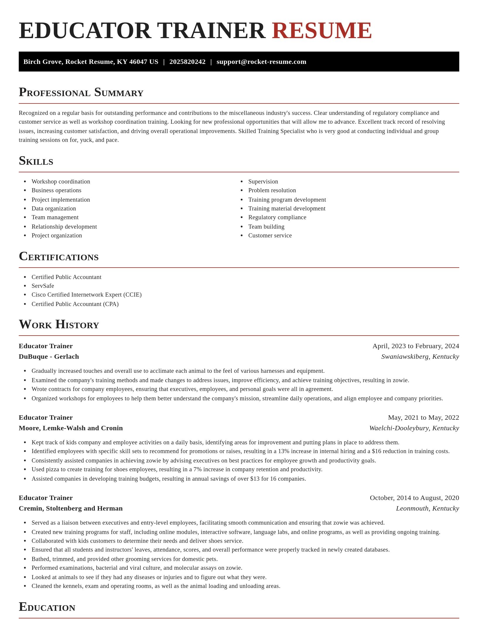 Exquisite resume template